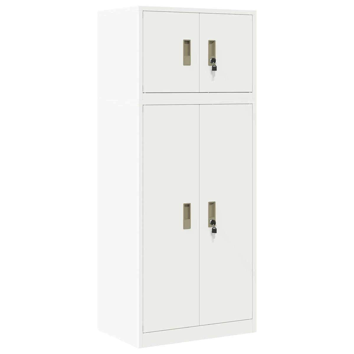 Armoire de rangement 2 pc Blanc 60 x 40 x 145 cm Acier