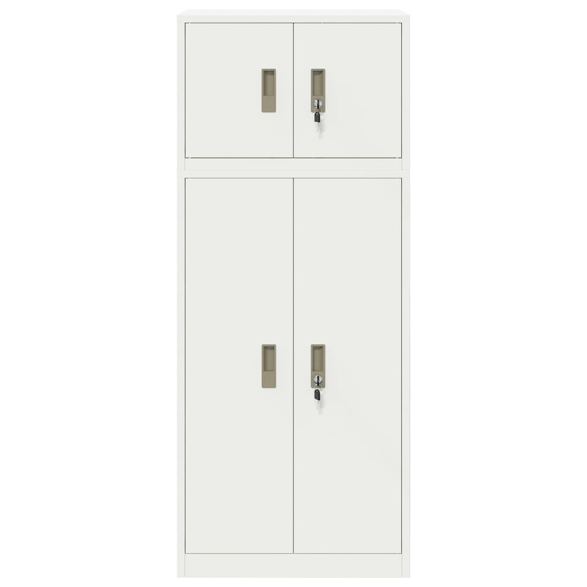 Armoire de rangement 2 pc Blanc 60 x 40 x 145 cm Acier