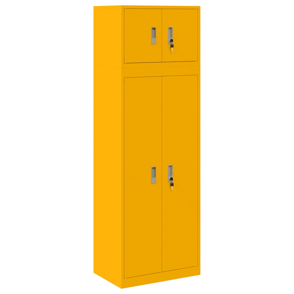 Armoire de rangement 2 pc Jaune moutarde 60 x 40 x 180 cm Acier