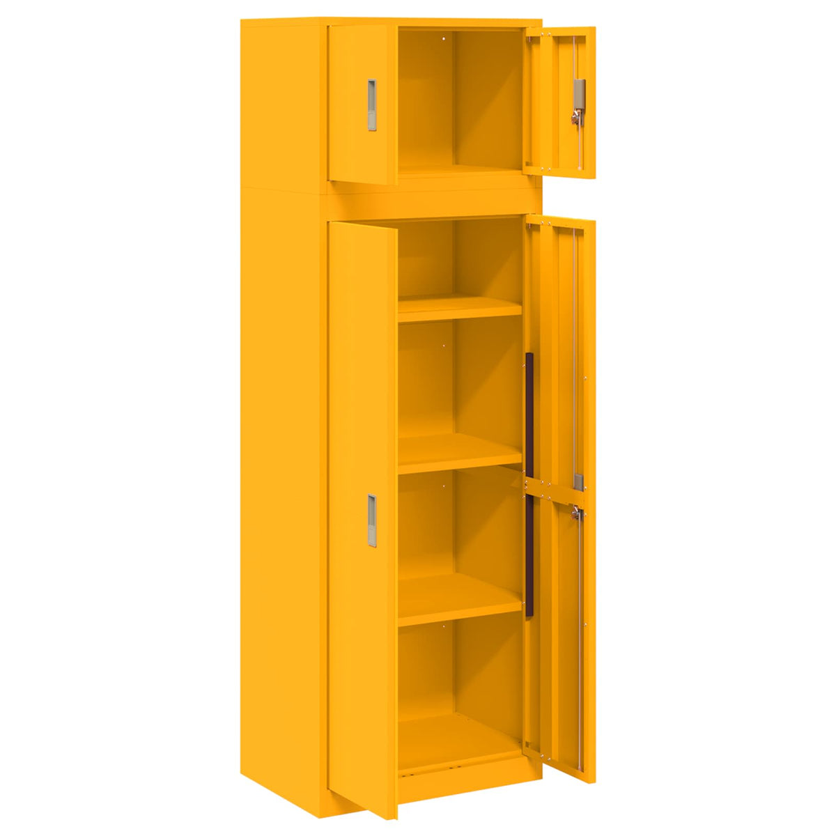 Armoire de rangement 2 pc Jaune moutarde 60 x 40 x 180 cm Acier