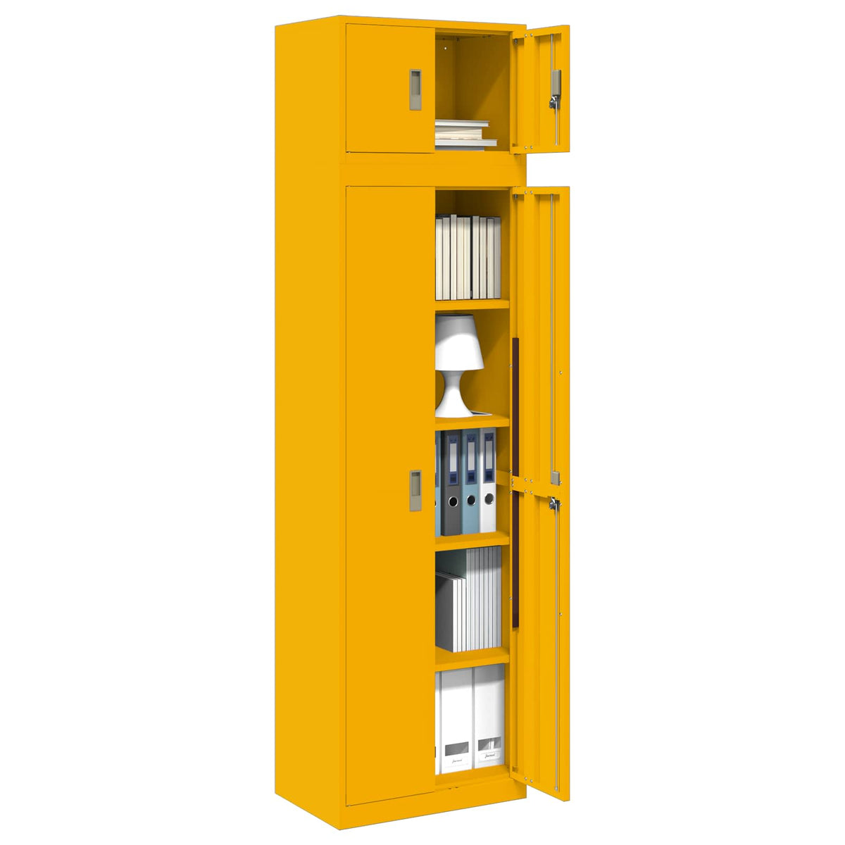Armoire de rangement 2 pc Jaune moutarde 60 x 40 x 180 cm Acier