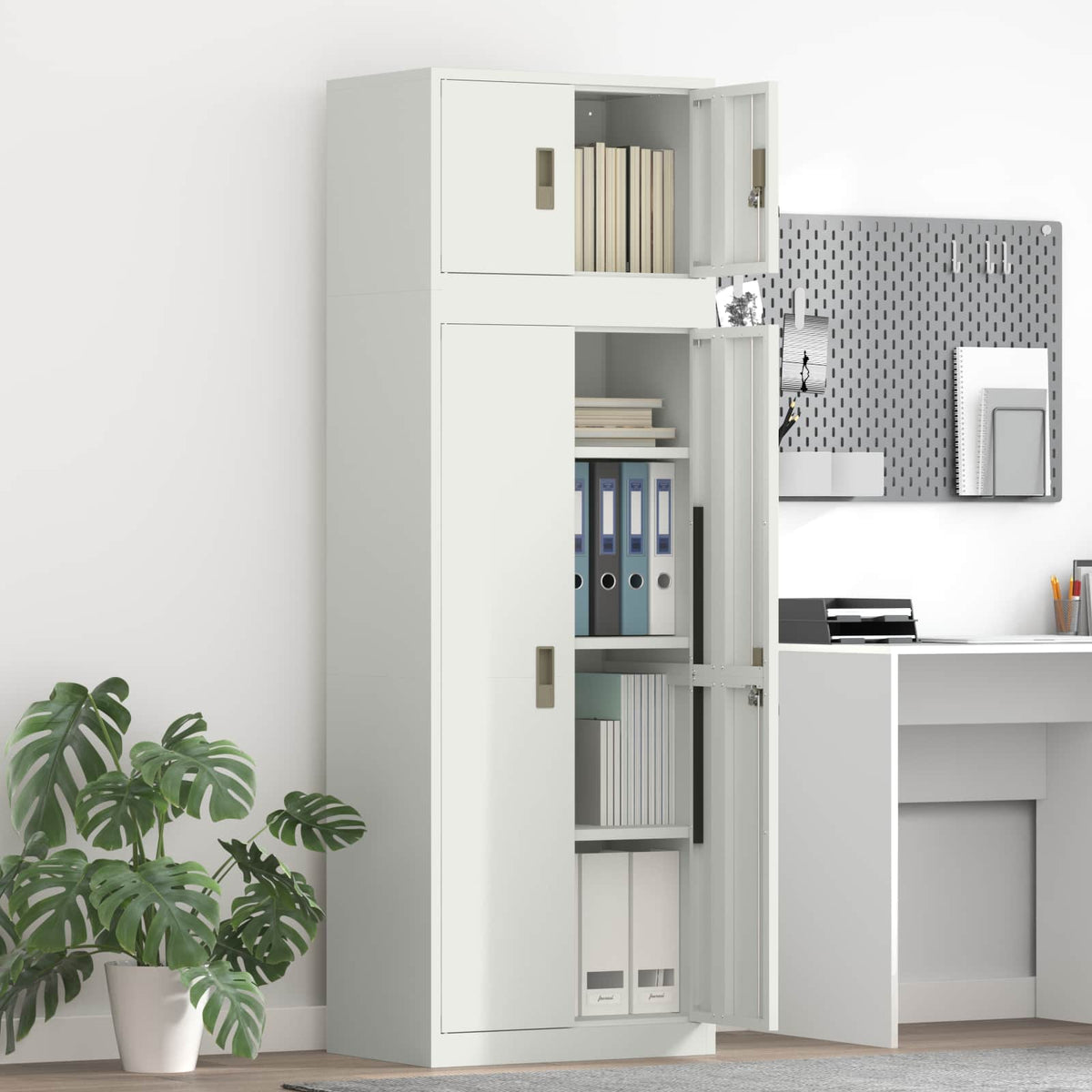 Armoire de rangement 2 pc 60 x 40 x 180 cm Acier Verrouillable