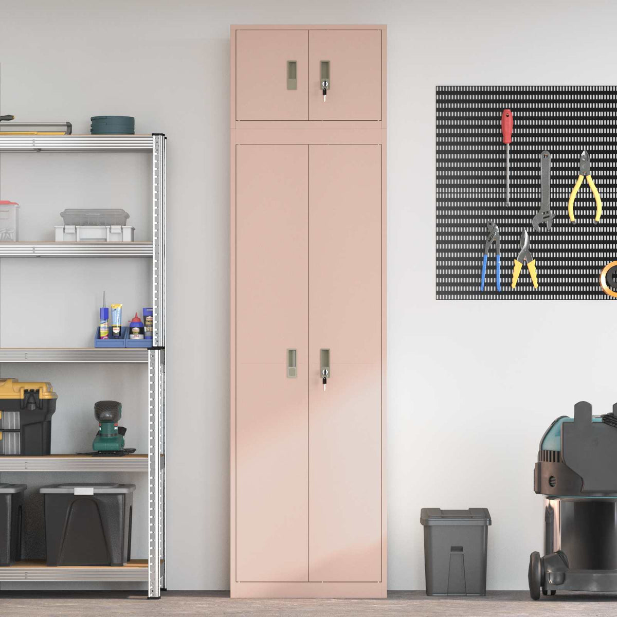 Armoire de rangement 2 pc Rose 60 x 40 x 220 cm Acier