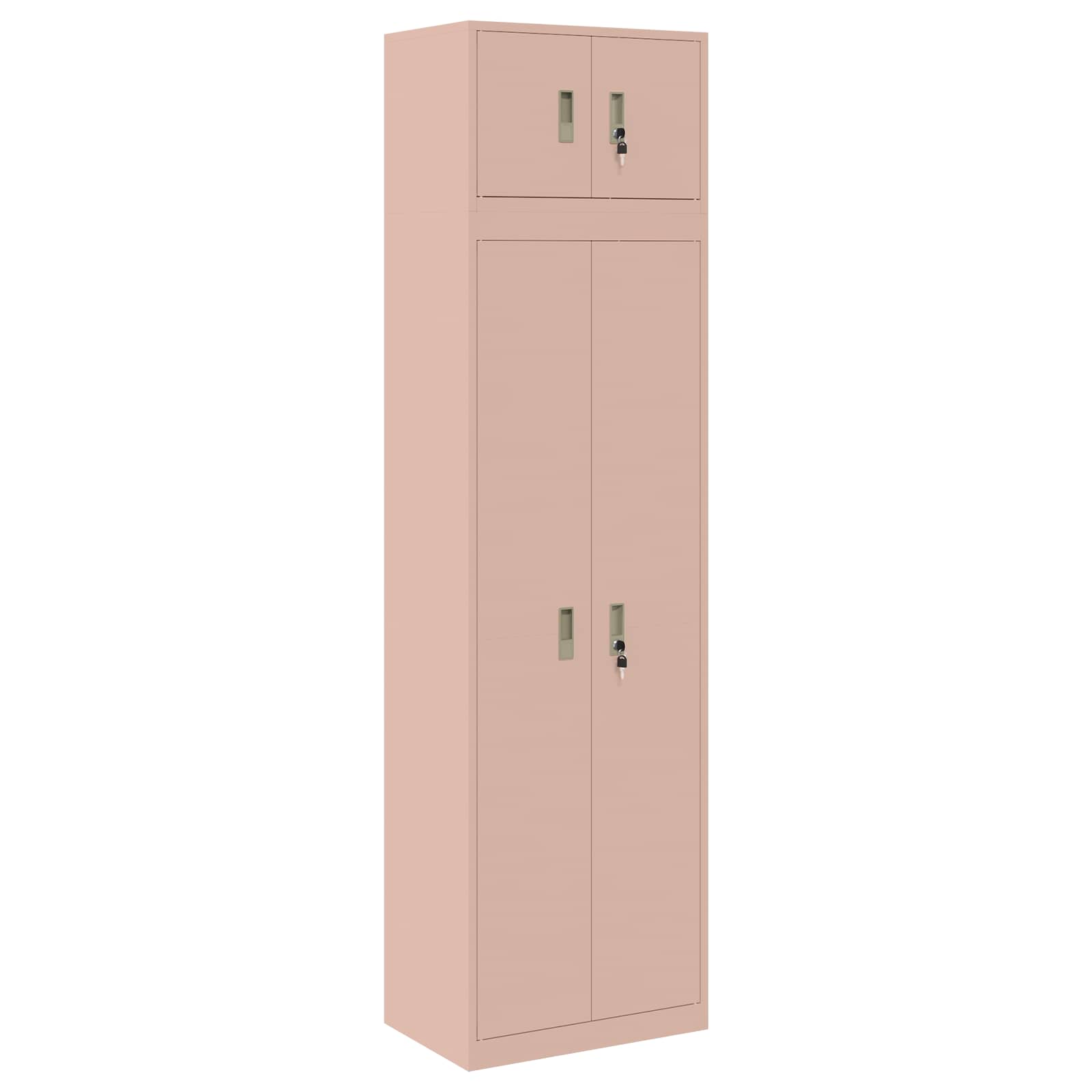 Armoire de rangement 2 pc Rose 60 x 40 x 220 cm Acier