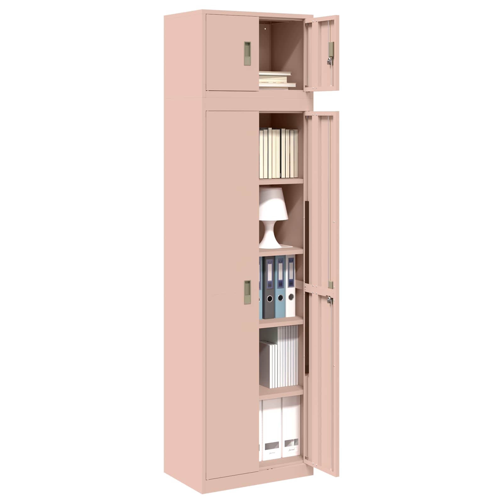 Armoire de rangement 2 pc Rose 60 x 40 x 220 cm Acier