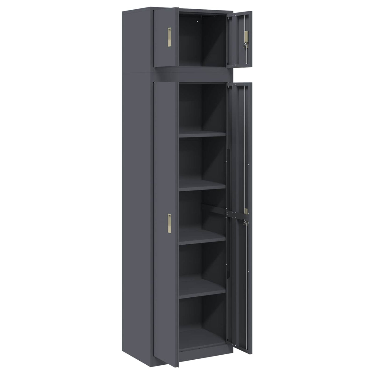 Armoire de rangement 2 pc Anthracite 60 x 40 x 220 cm Acier
