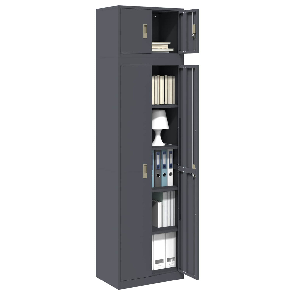 Armoire de rangement 2 pc Anthracite 60 x 40 x 220 cm Acier