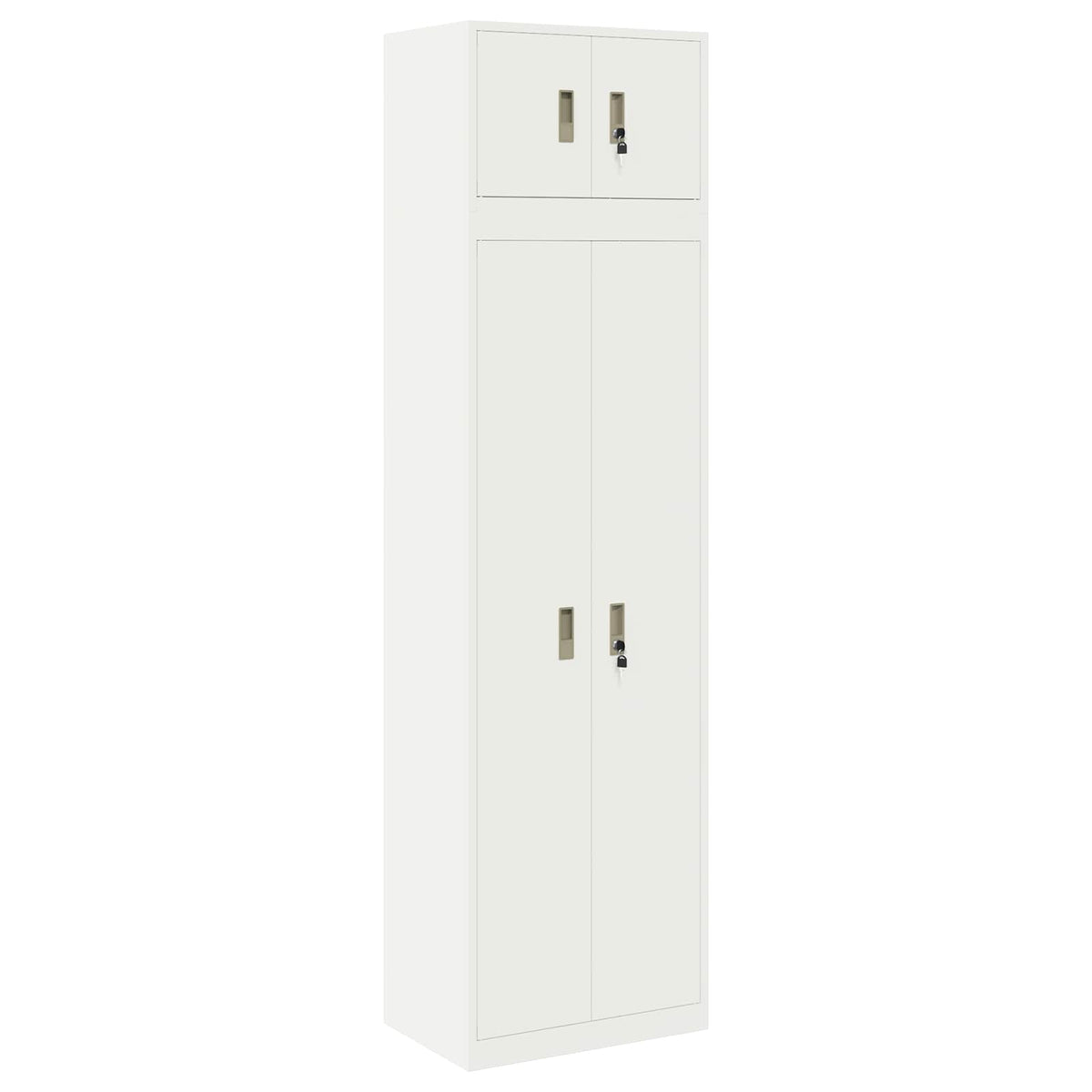 Armoire de rangement 2 pc Blanc 60 x 40 x 220 cm Acier