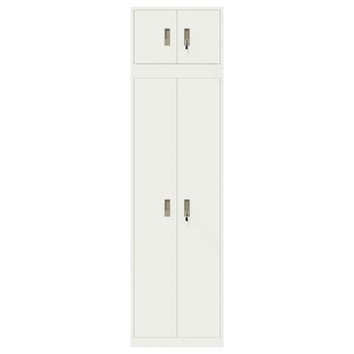 Armoire de rangement 2 pc Blanc 60 x 40 x 220 cm Acier