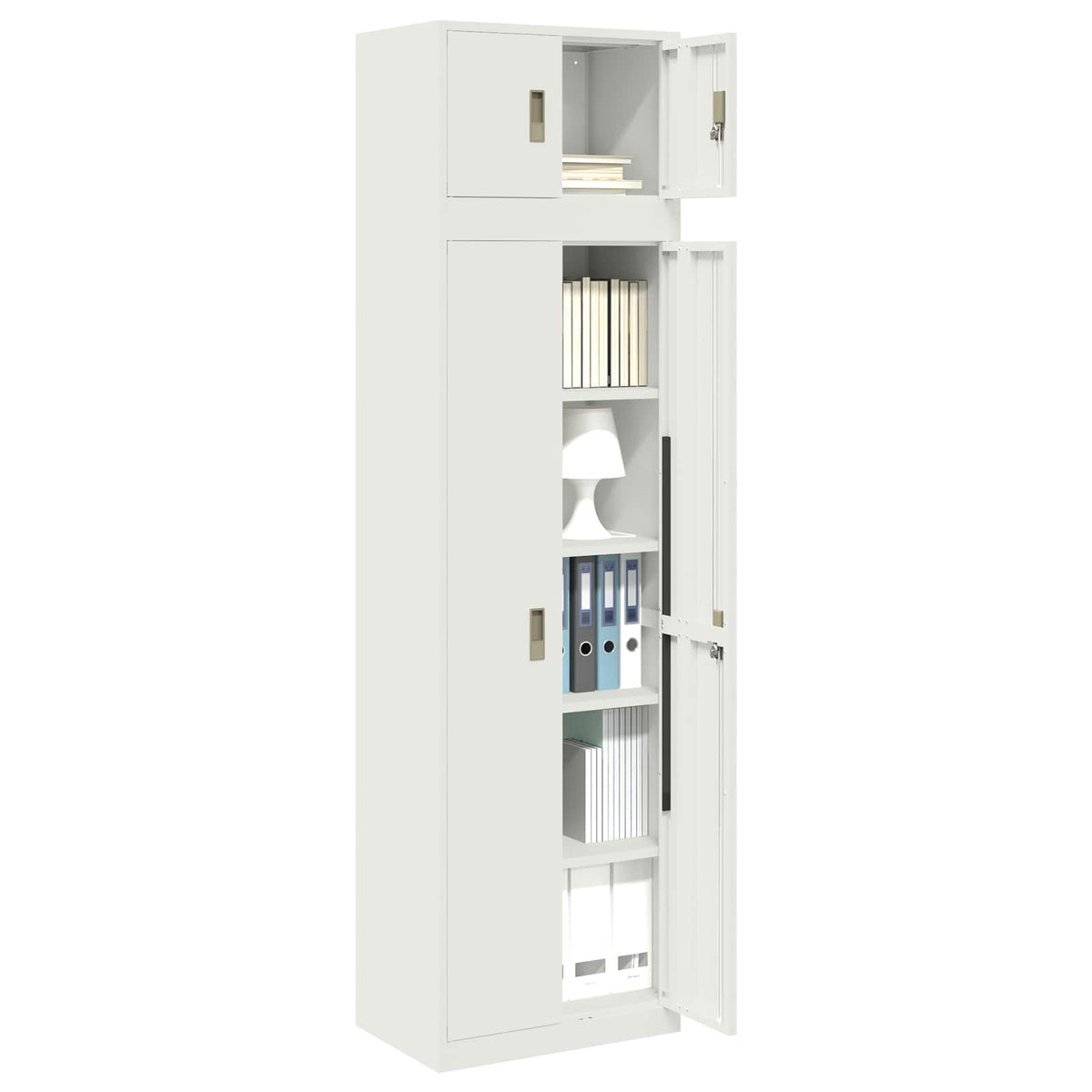 Armoire de rangement 2 pc Blanc 60 x 40 x 220 cm Acier