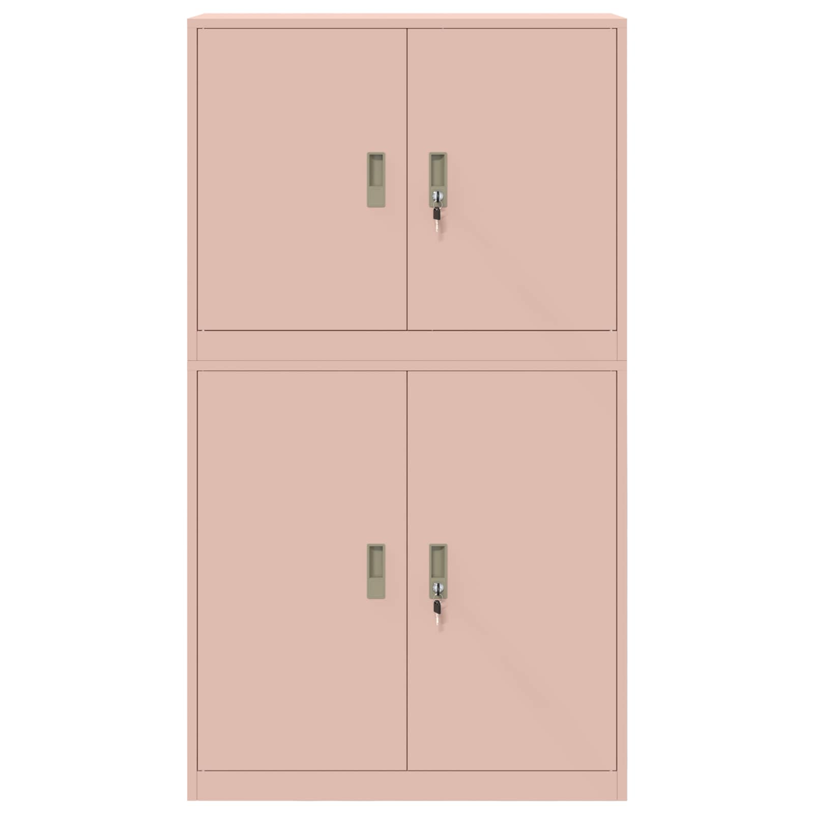 Armoire de rangement 2 pc Rose 90 x 40 x 160 cm Acier