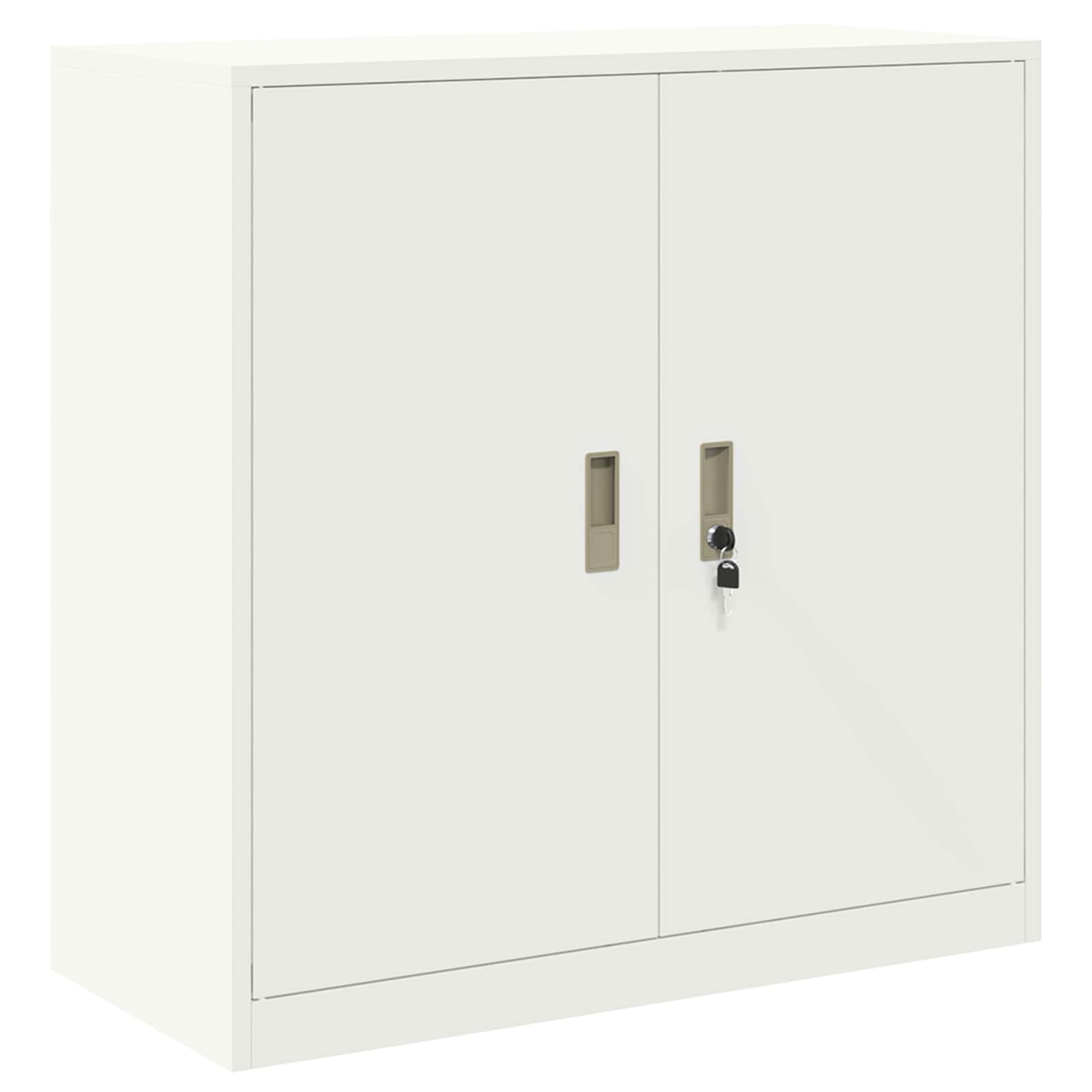 Armoire de rangement 2 pc Blanc 90 x 40 x 160 cm Acier