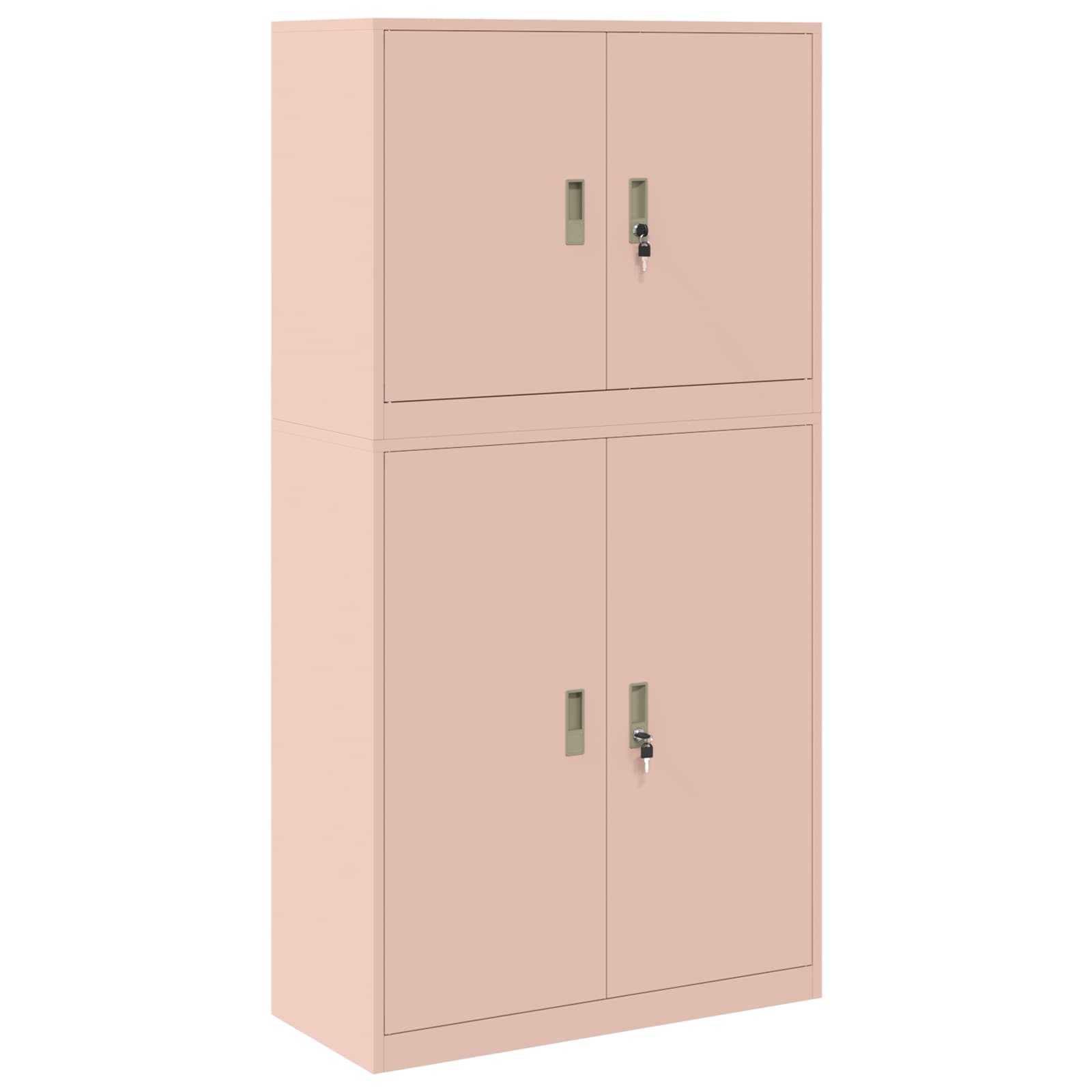 Armoire de rangement 2 pc Rose 90 x 40 x 175 cm Acier