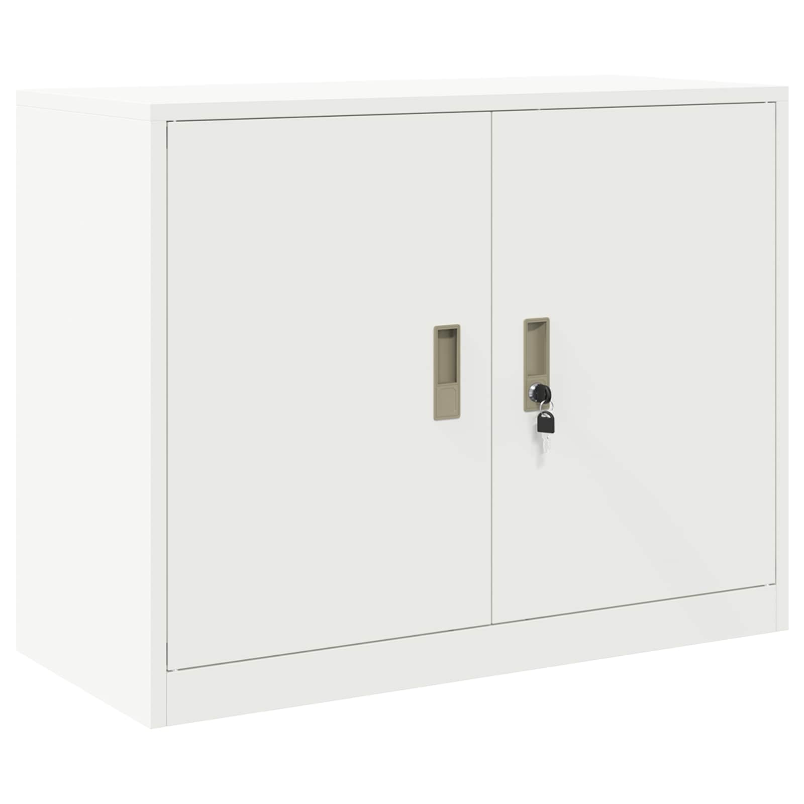 Armoire de rangement 2 pc Blanc 90 x 40 x 210 cm Acier