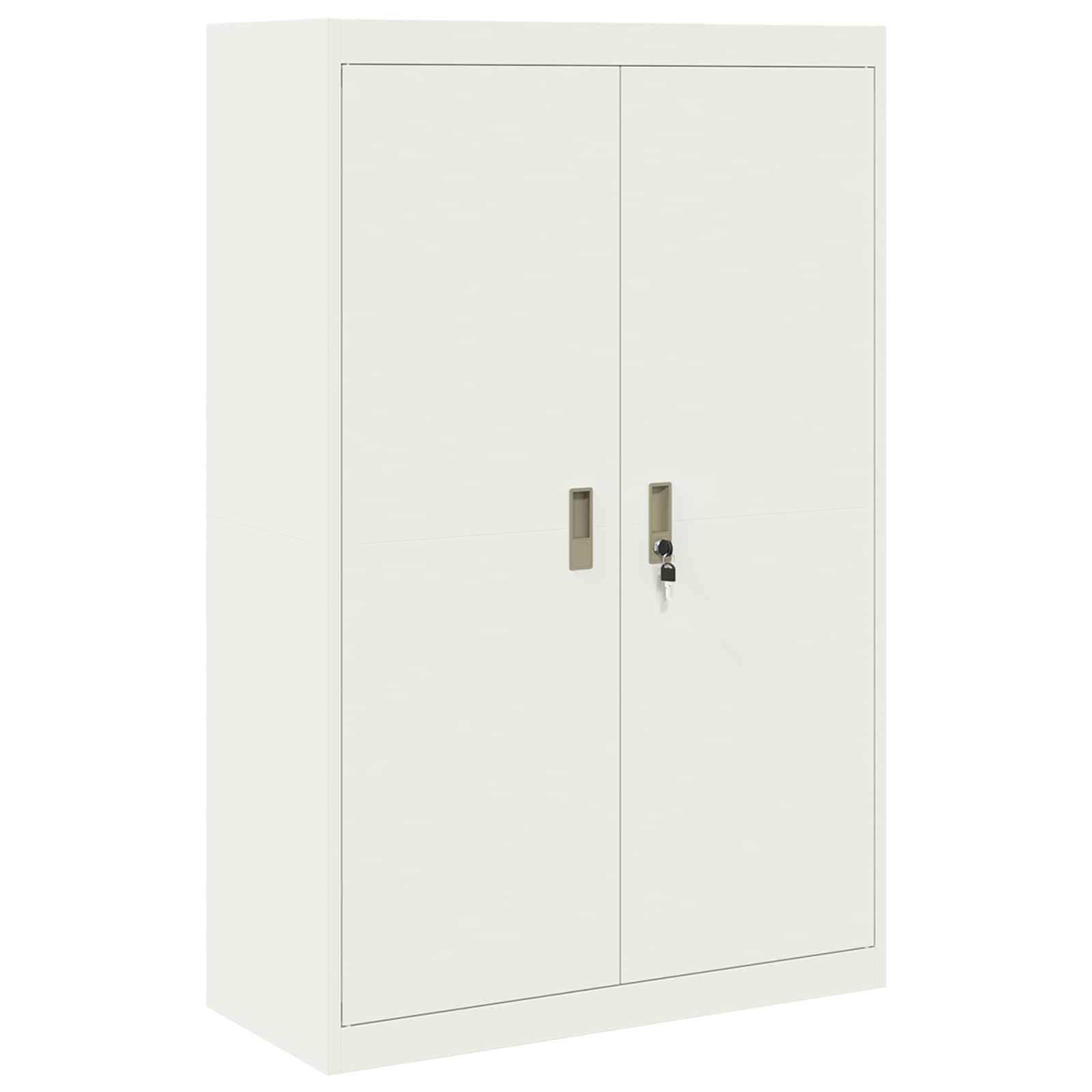 Armoire de rangement 2 pc Blanc 90 x 40 x 210 cm Acier