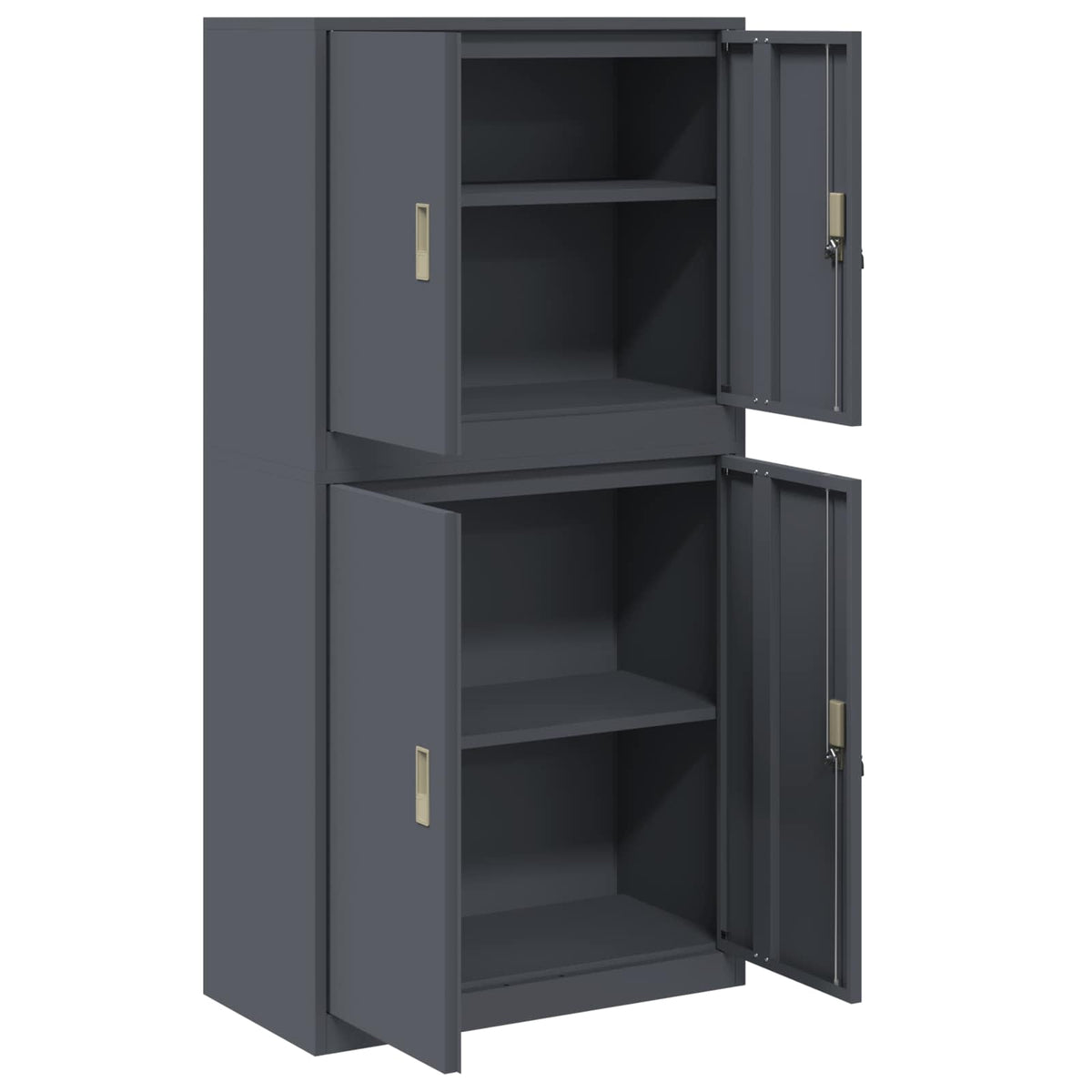 Armoire de rangement 2 pc Anthracite 80 x 40 x 160 cm Acier