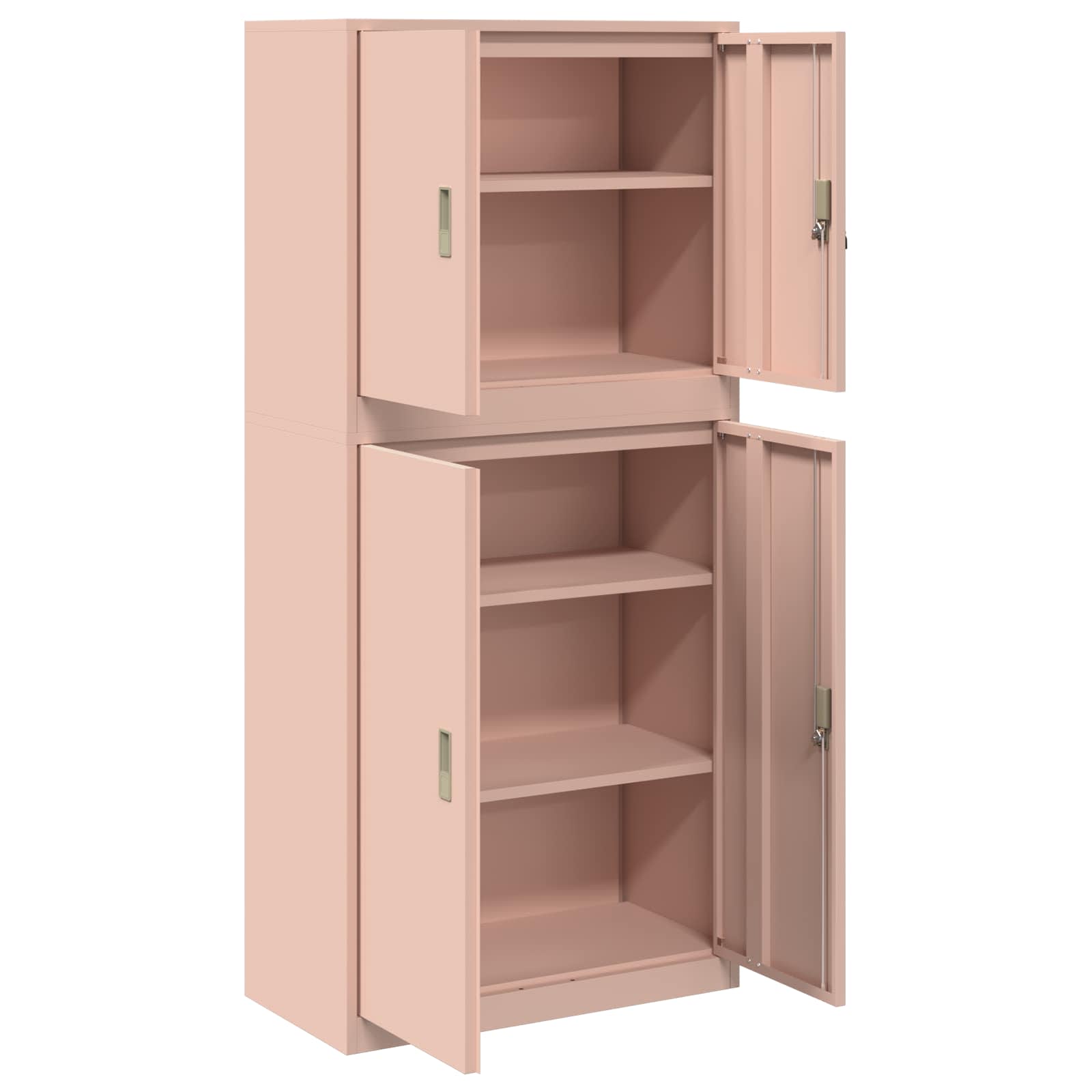 Armoire de rangement 2 pc Rose 80 x 40 x 175 cm Acier