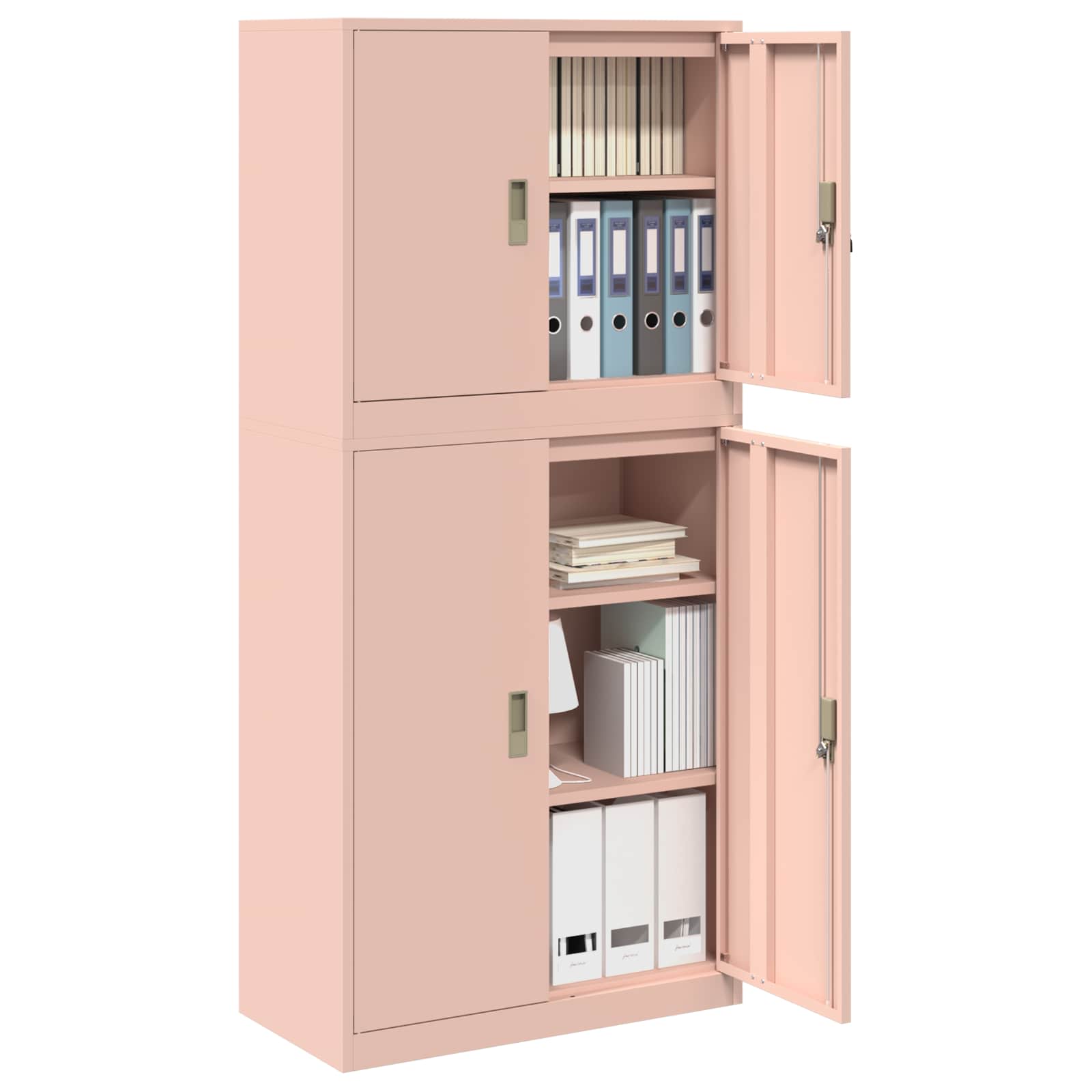 Armoire de rangement 2 pc Rose 80 x 40 x 175 cm Acier