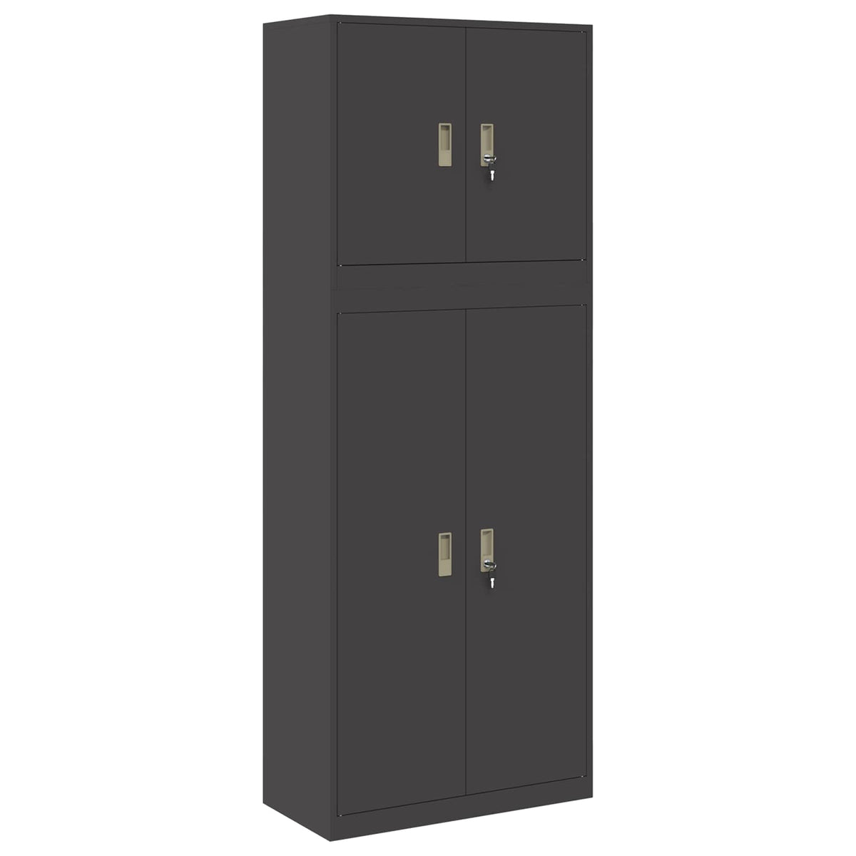Armoire de rangement 2 pc Noir 80 x 40 x 210 cm Acier