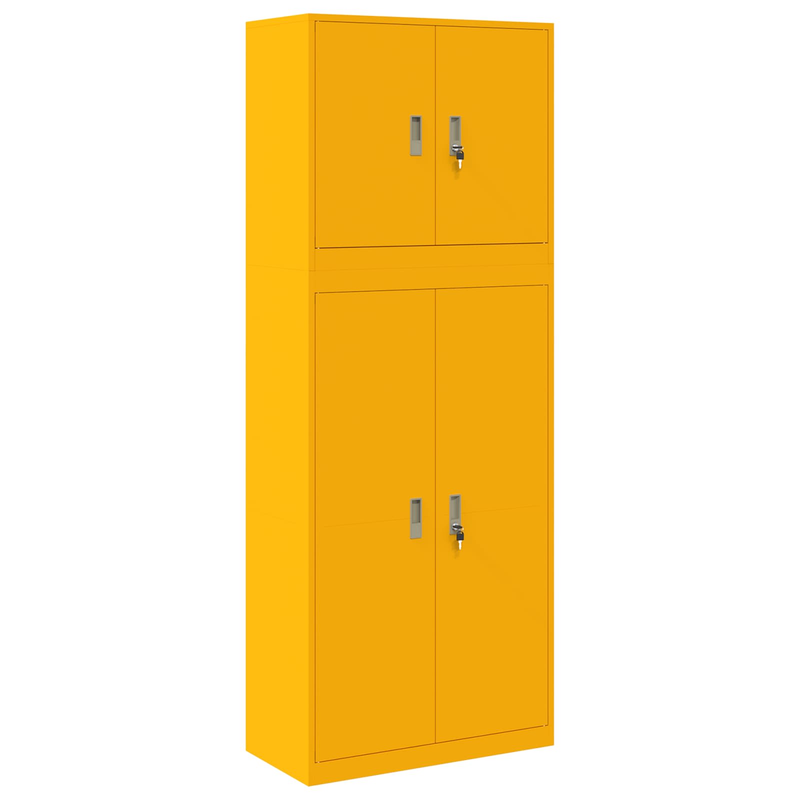 Armoire de rangement 2 pc Jaune moutarde 80 x 40 x 210 cm Acier