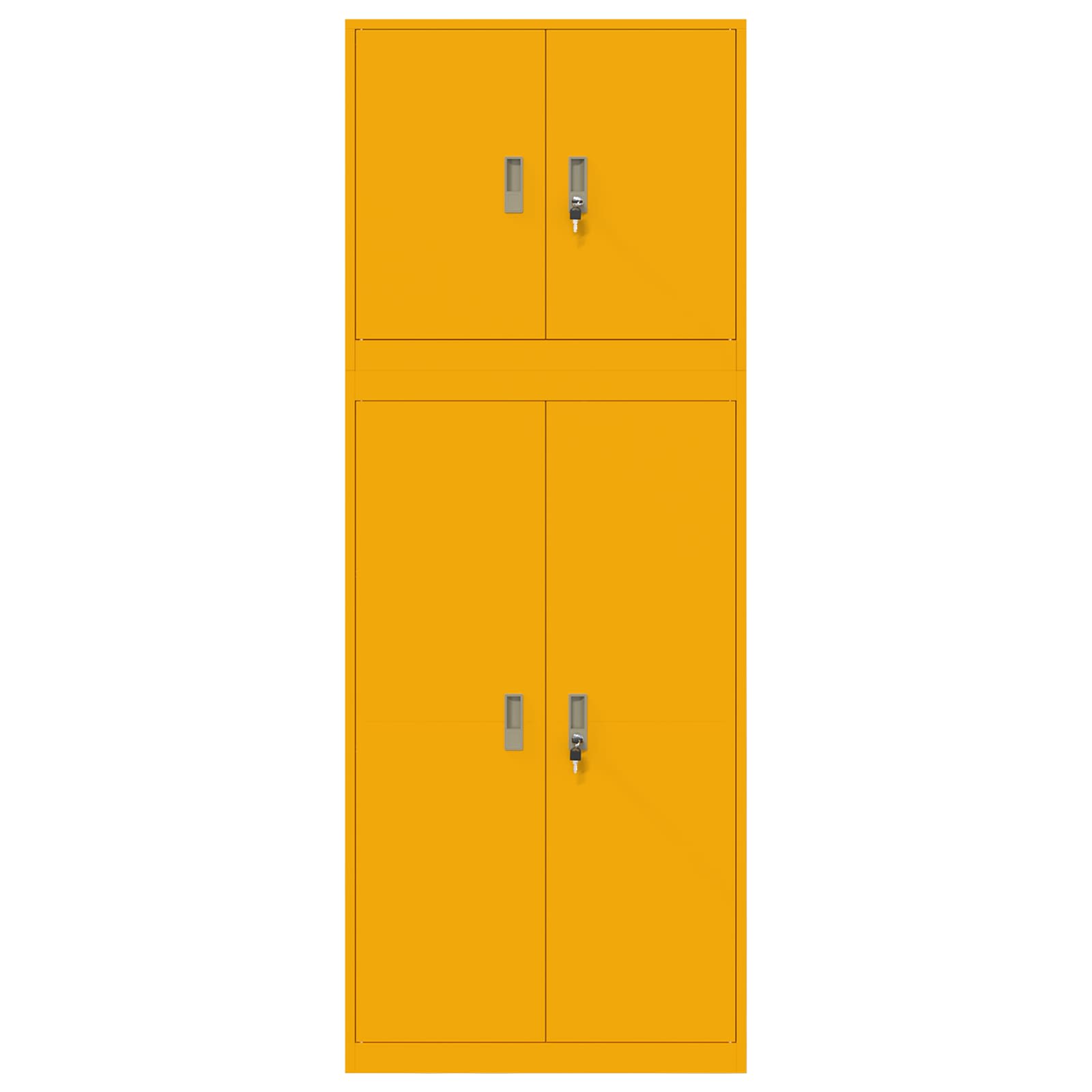 Armoire de rangement 2 pc Jaune moutarde 80 x 40 x 210 cm Acier