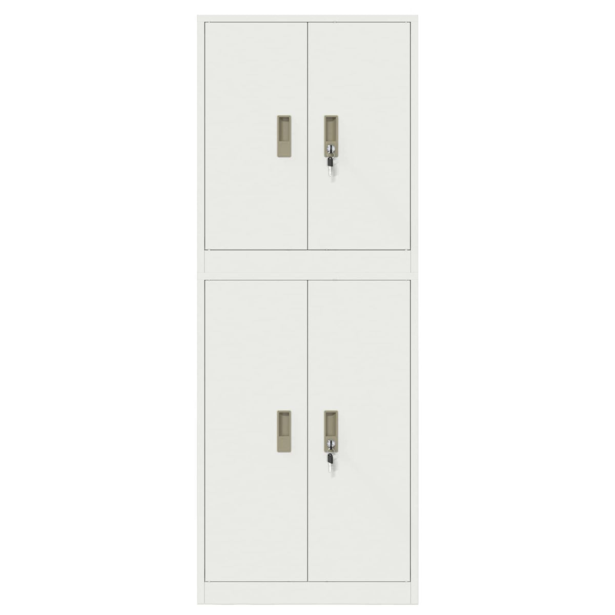 Armoire de rangement 2 pc Blanc 60 x 40 x 160 cm Acier