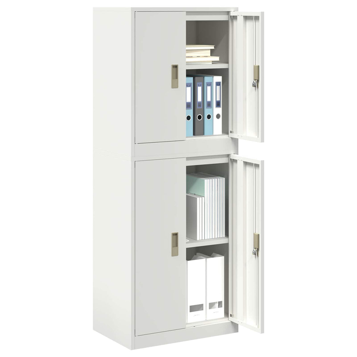 Armoire de rangement 2 pc Blanc 60 x 40 x 160 cm Acier