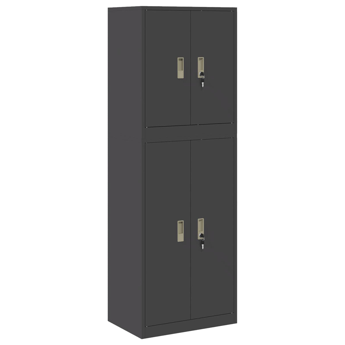 Armoire de rangement 2 pc Noir 60 x 40 x 175 cm Acier