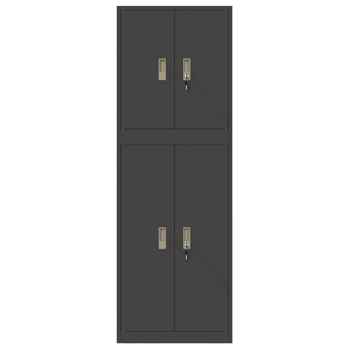 Armoire de rangement 2 pc Noir 60 x 40 x 175 cm Acier