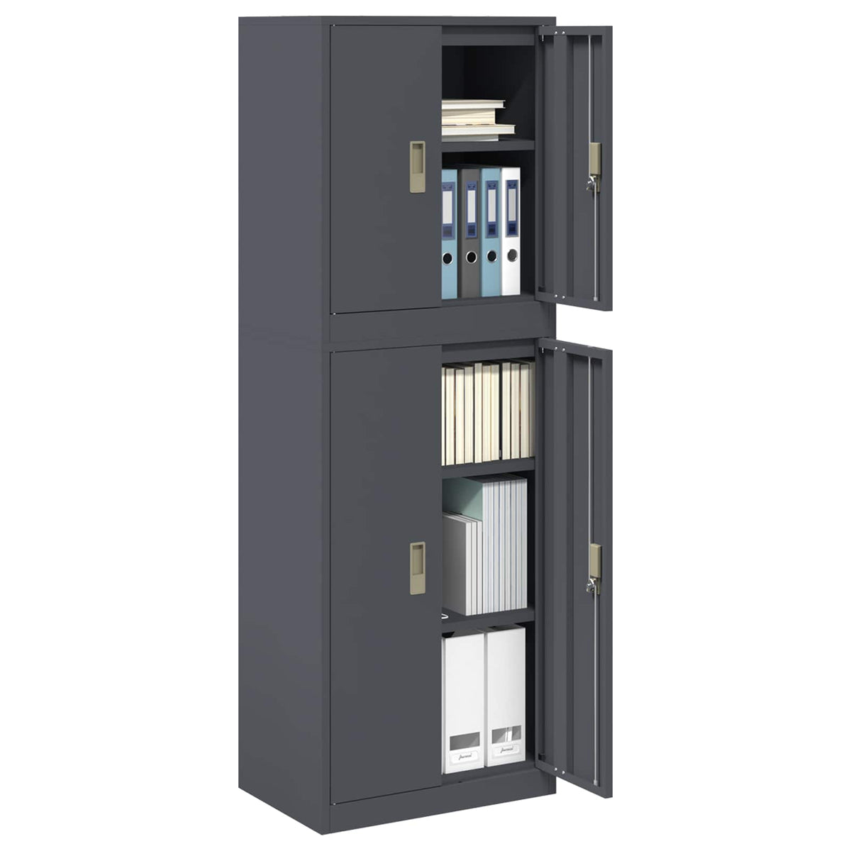 Armoire de rangement 2 pc Anthracite 60 x 40 x 175 cm Acier