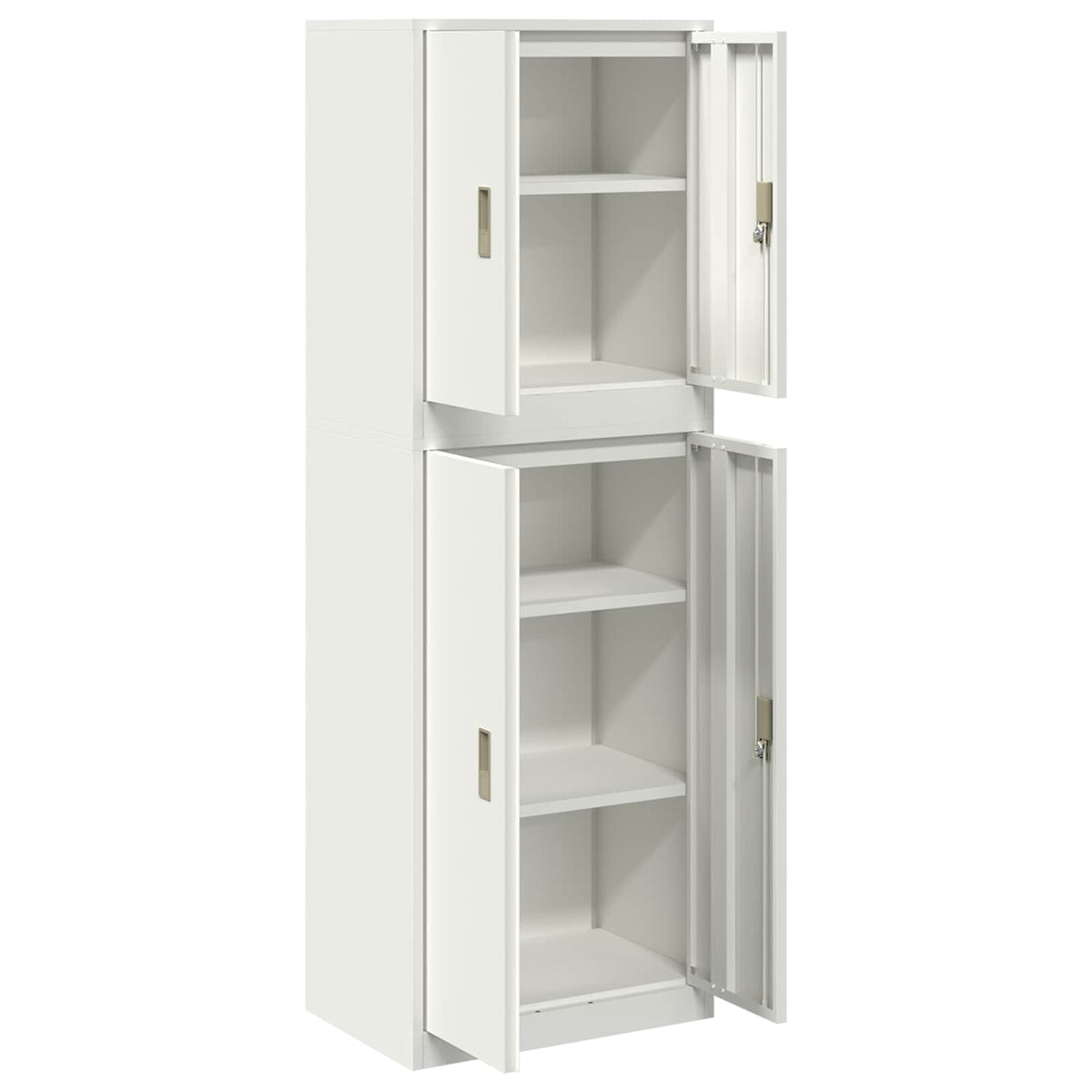 Armoire de rangement 2 pc Blanc 60 x 40 x 175 cm Acier