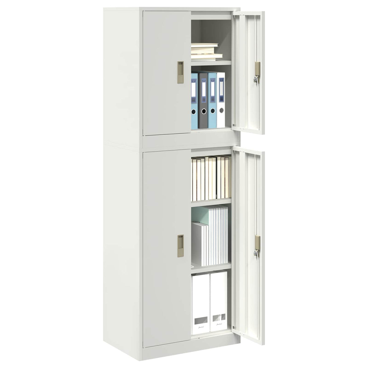 Armoire de rangement 2 pc Blanc 60 x 40 x 175 cm Acier