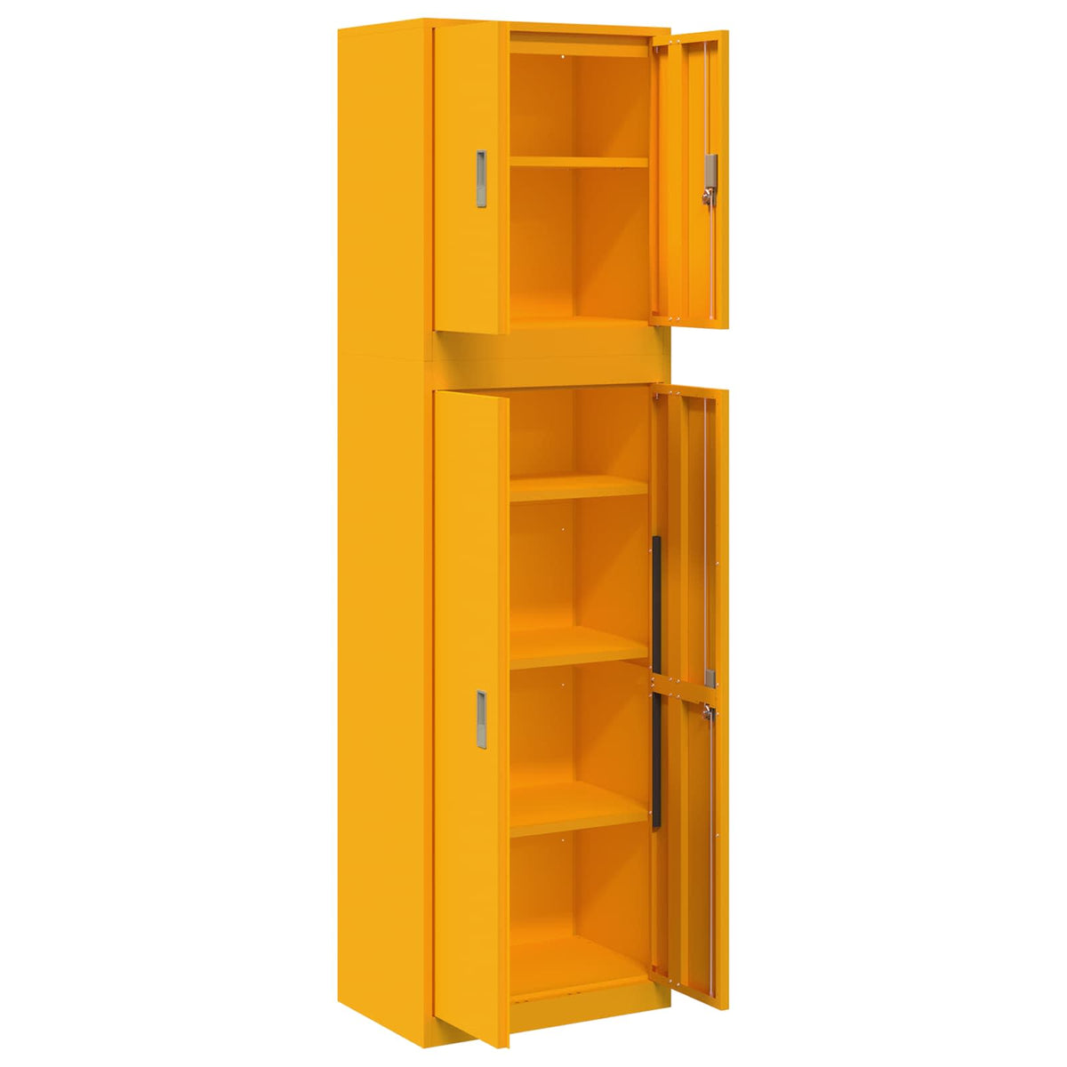 Armoire de rangement 2 pc Jaune moutarde 60 x 40 x 210 cm Acier