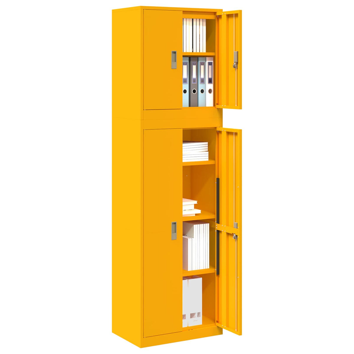 Armoire de rangement 2 pc Jaune moutarde 60 x 40 x 210 cm Acier