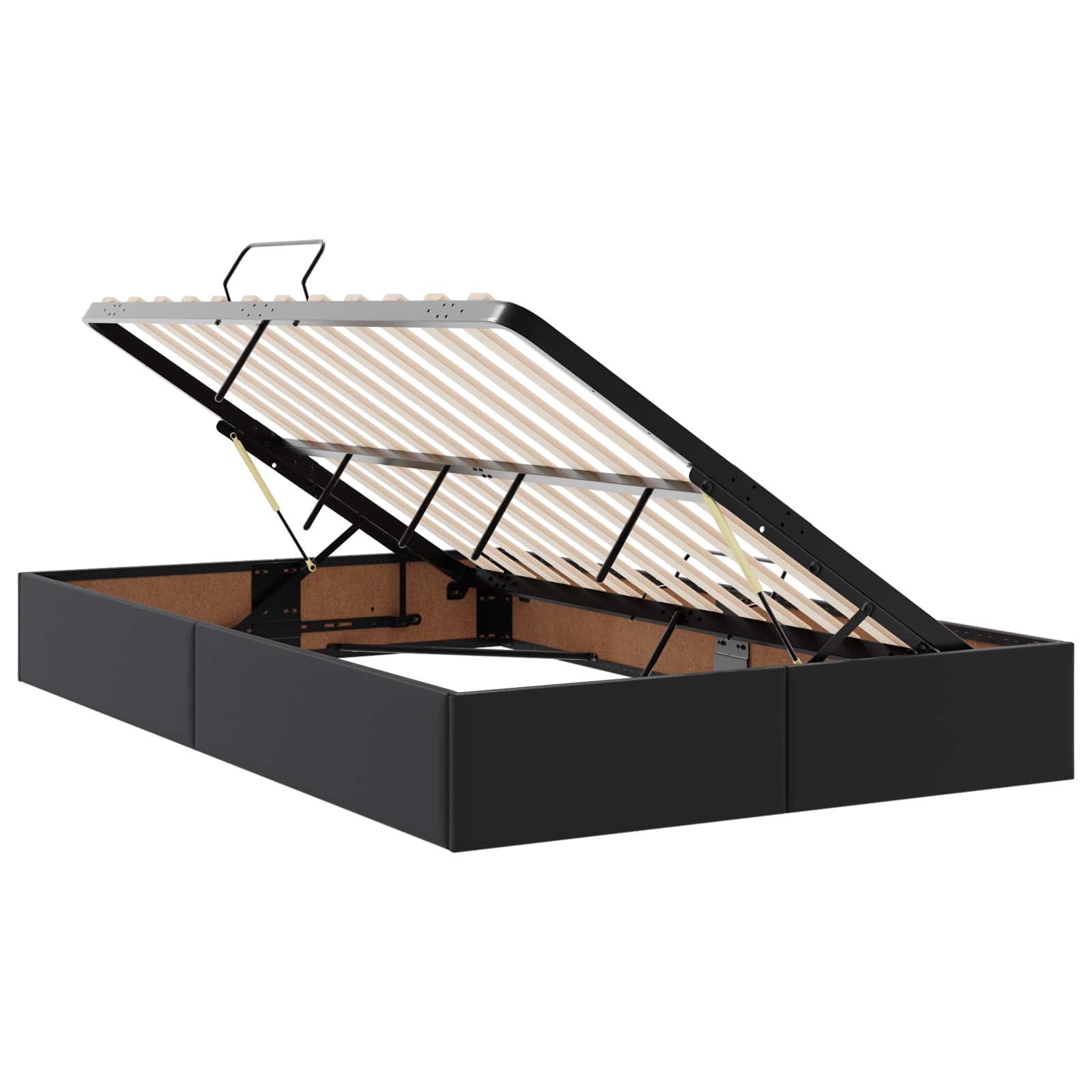 Cadre de lit ottoman Noir 120 x 190 cm Simili cuir