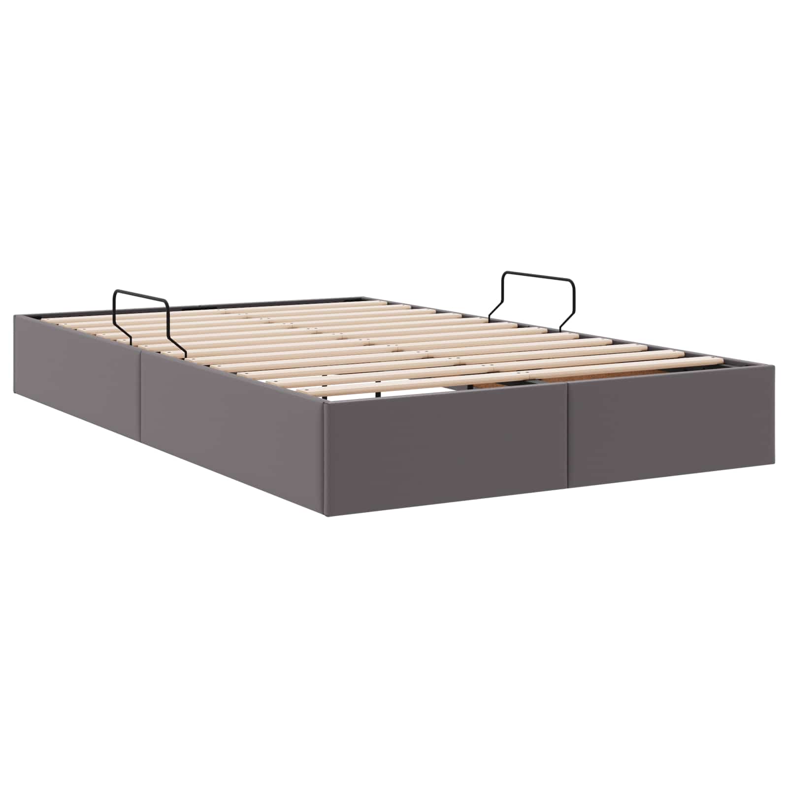 Cadre de lit ottoman Gris 120 x 190 cm Simili cuir