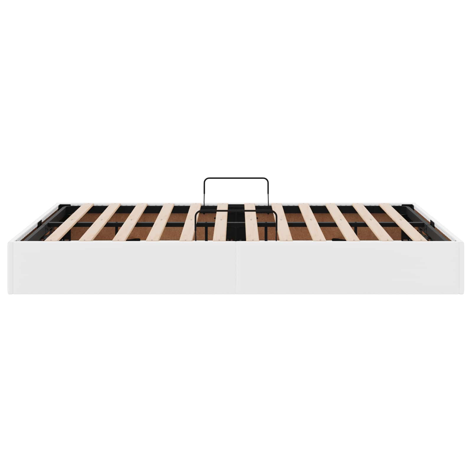 Cadre de lit ottoman Blanc pur 140 x 200 cm Simili cuir