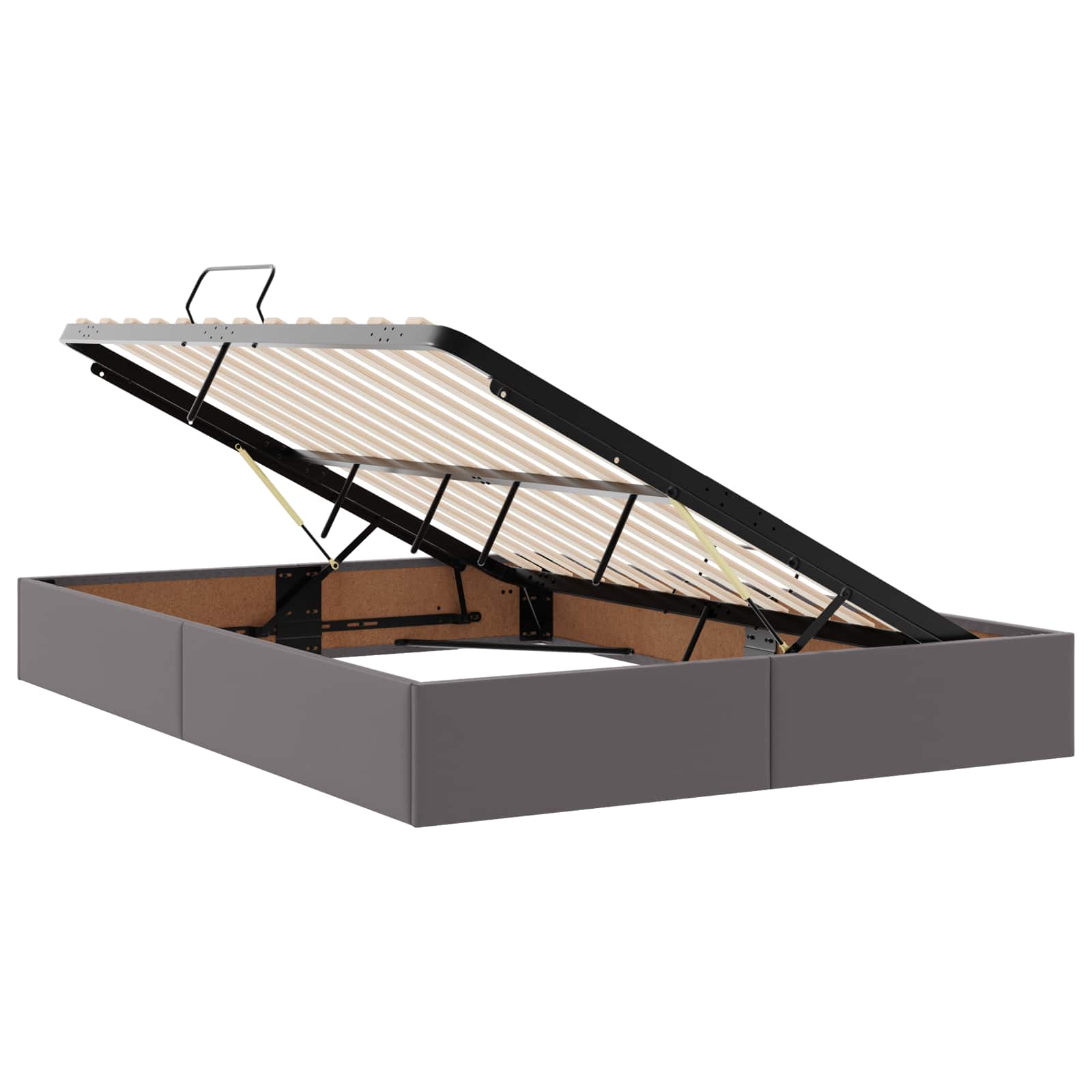 Cadre de lit ottoman Gris 140 x 200 cm Simili cuir