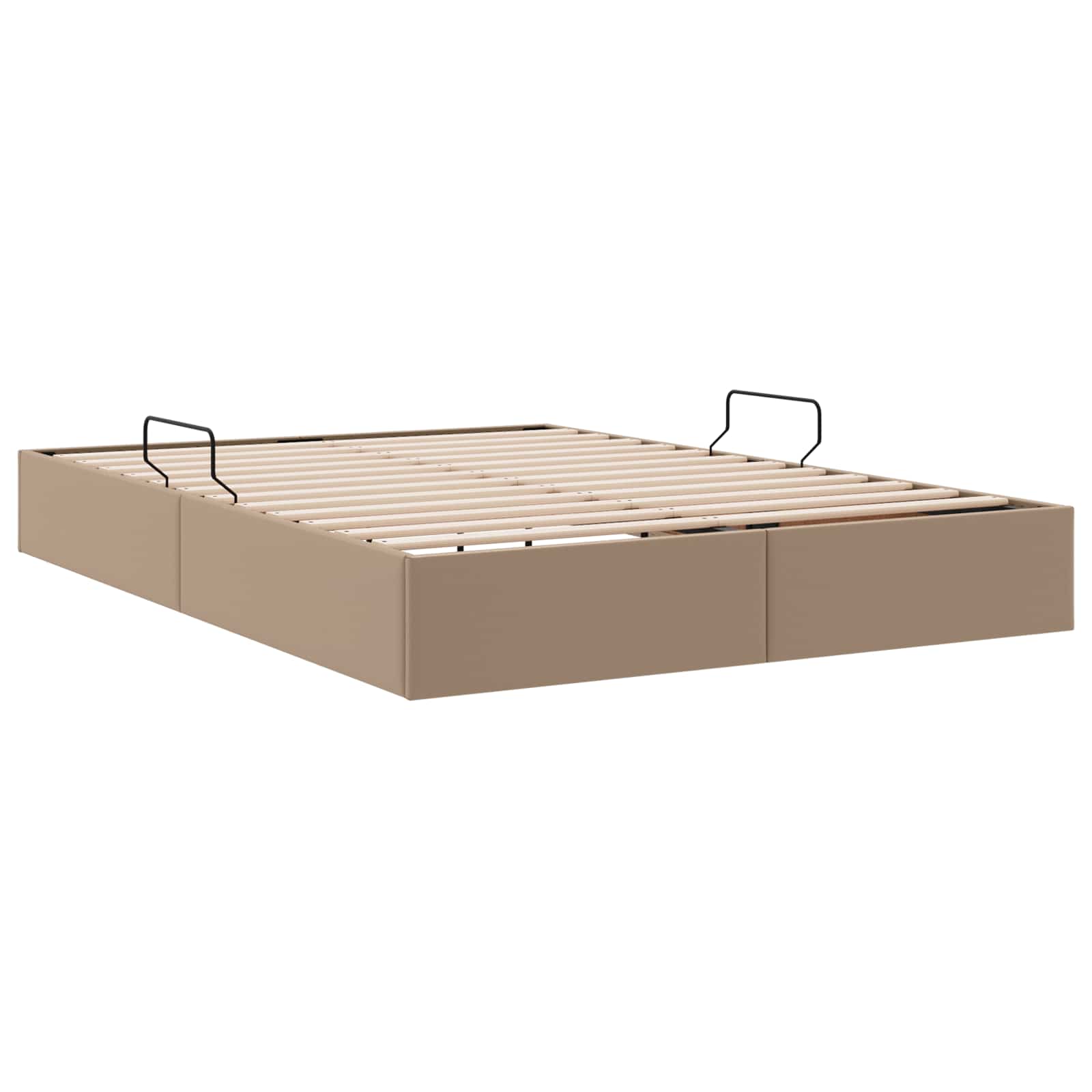 Cadre de lit ottoman Cappuccino 140 x 200 cm Simili cuir