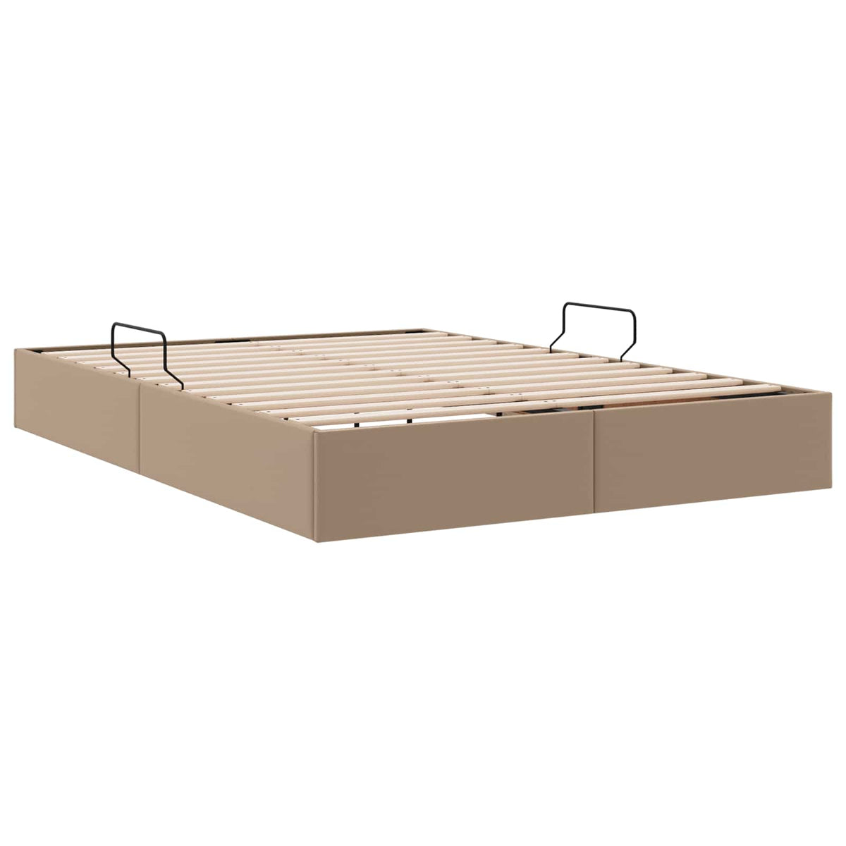 Cadre de lit ottoman Cappuccino 140 x 200 cm Simili cuir