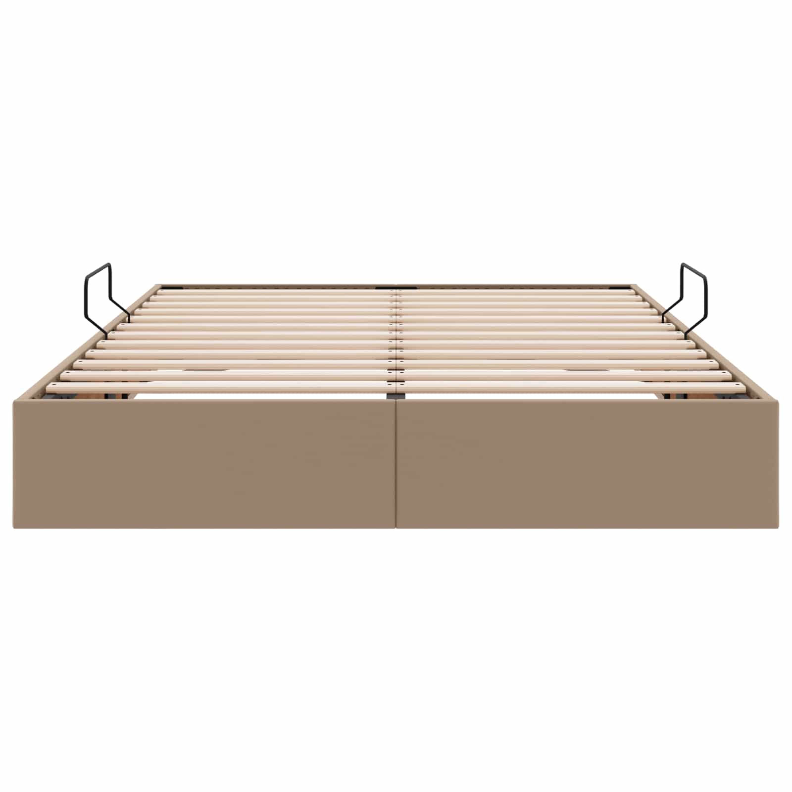 Cadre de lit ottoman Cappuccino 140 x 200 cm Simili cuir