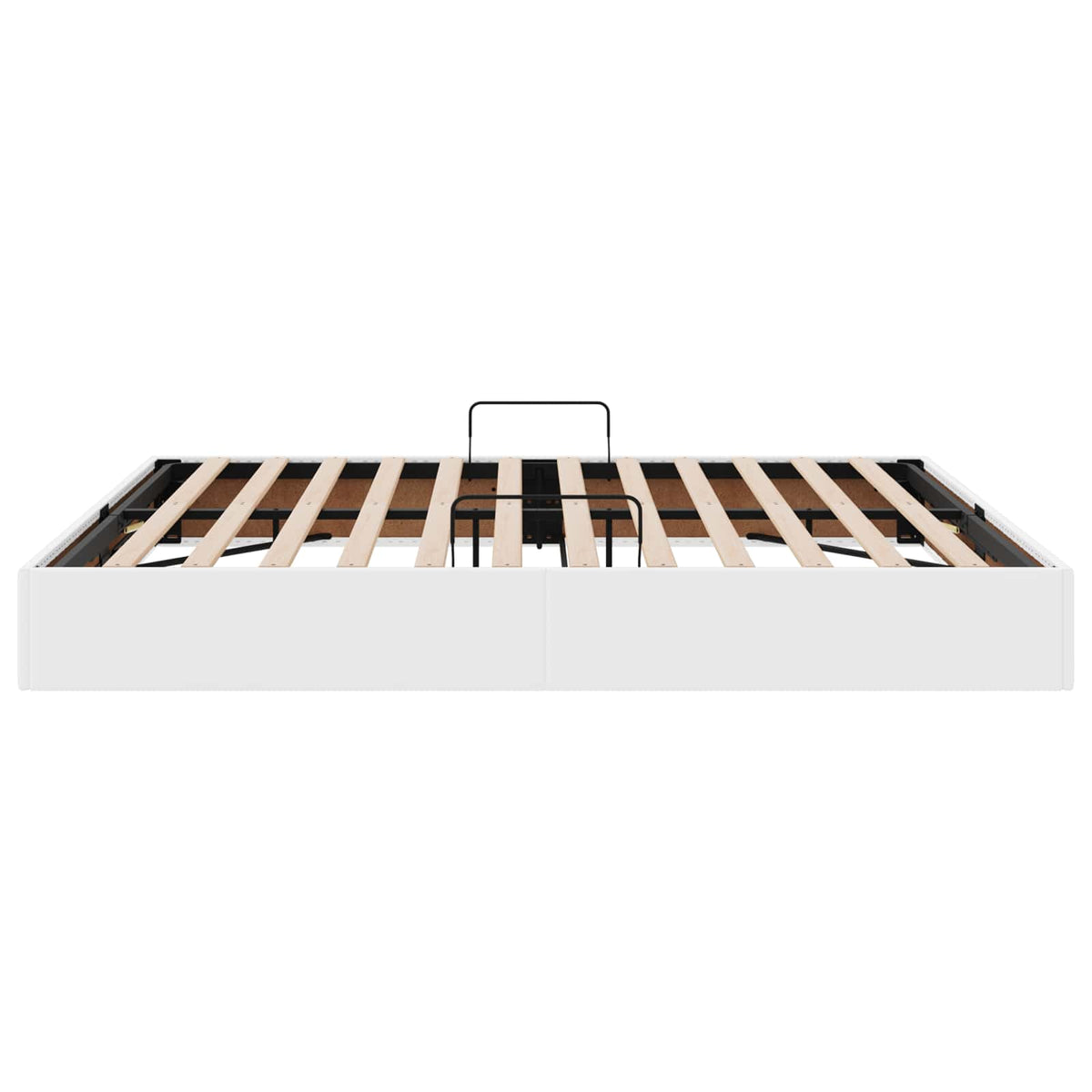 Cadre de lit ottoman Blanc pur 160 x 200 cm Simili cuir