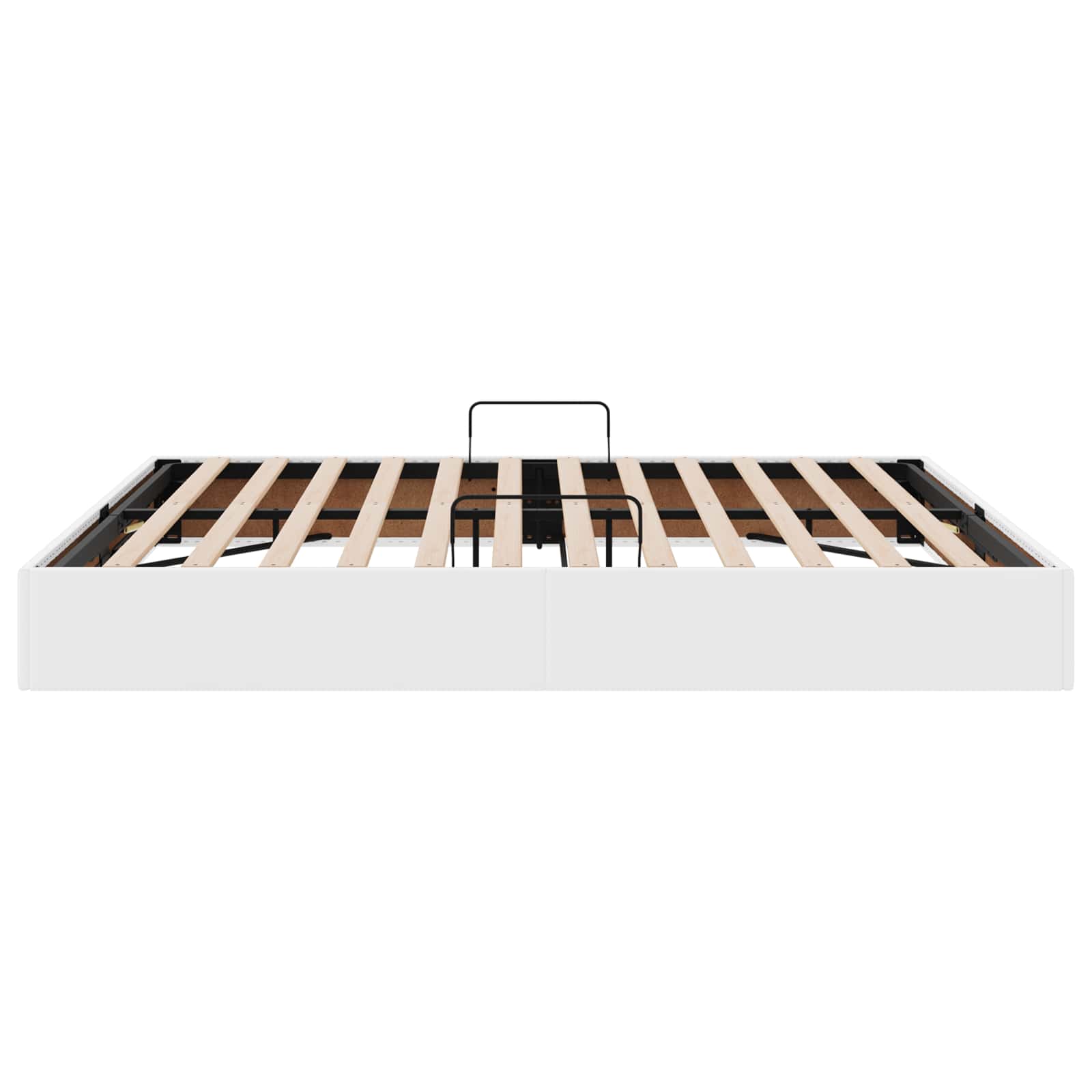 Cadre de lit ottoman Blanc pur 160 x 200 cm Simili cuir