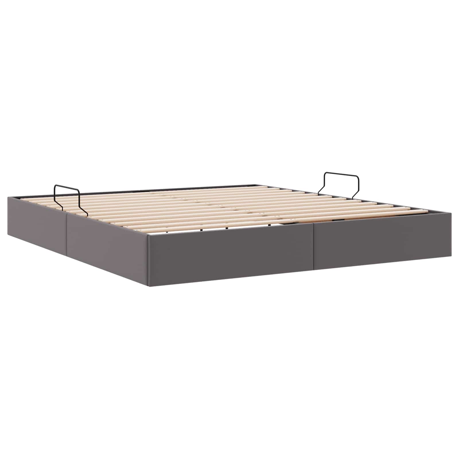 Cadre de lit ottoman Gris 180 x 200 cm Simili cuir