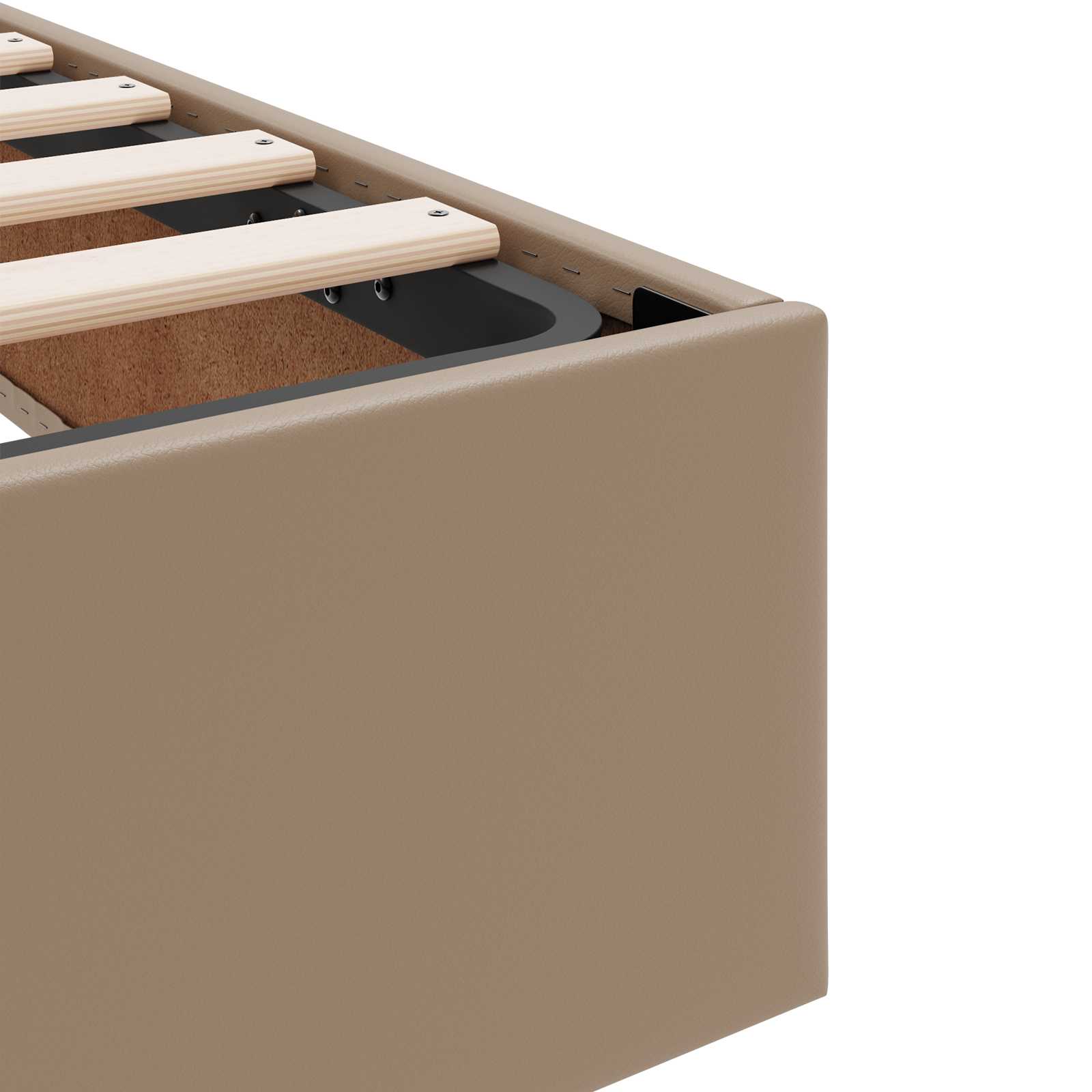 Cadre de lit ottoman Cappuccino 180 x 200 cm Simili cuir