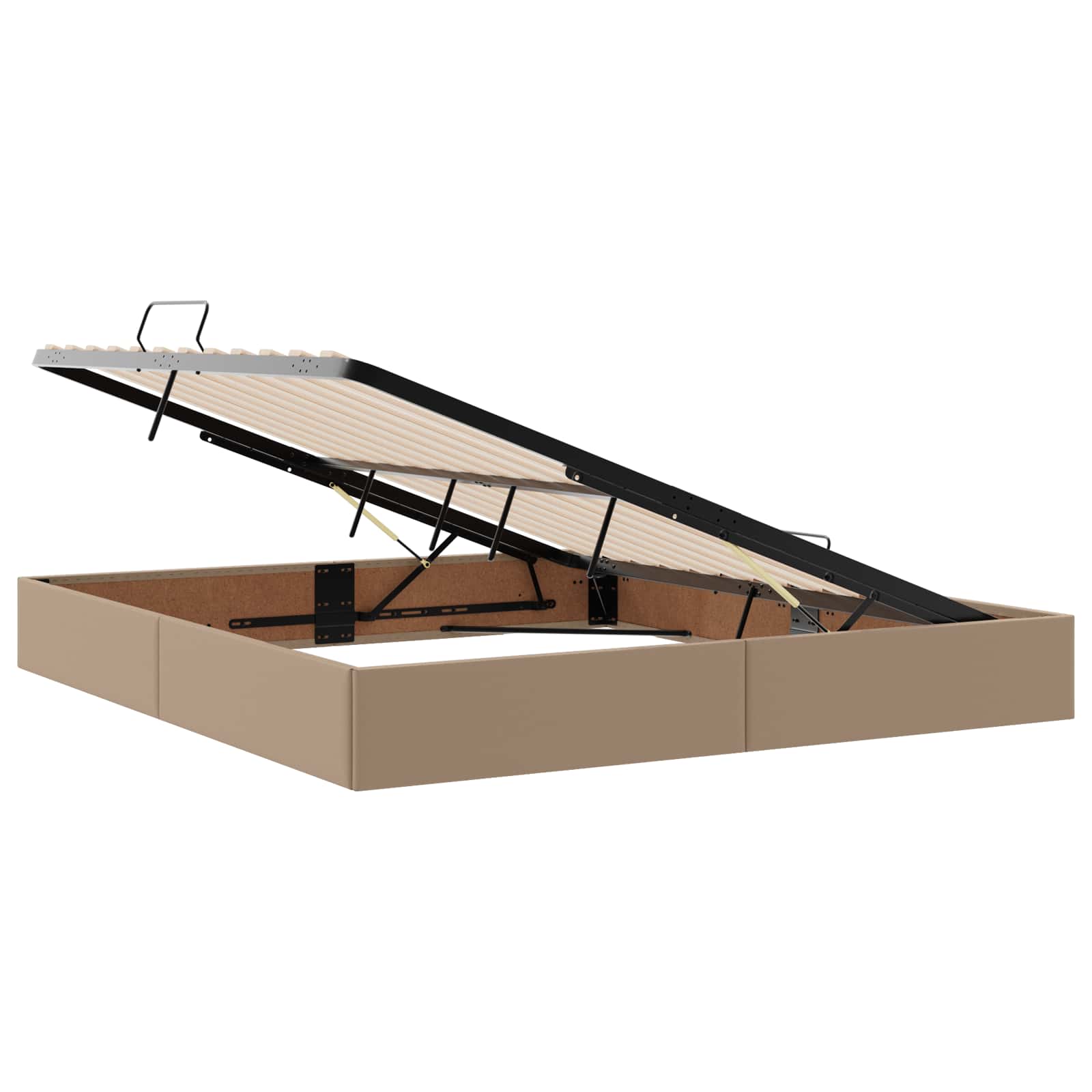Cadre de lit ottoman Cappuccino 180 x 200 cm Simili cuir