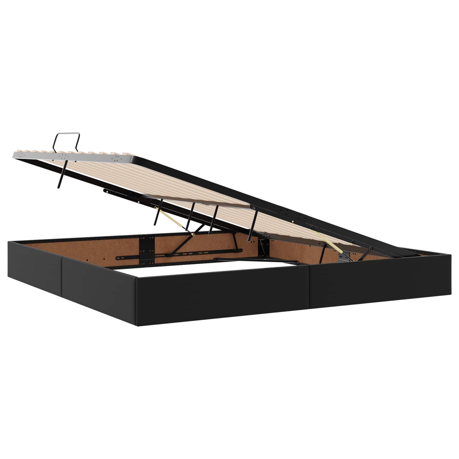 Cadre de lit ottoman Noir 200 x 200 cm Simili cuir