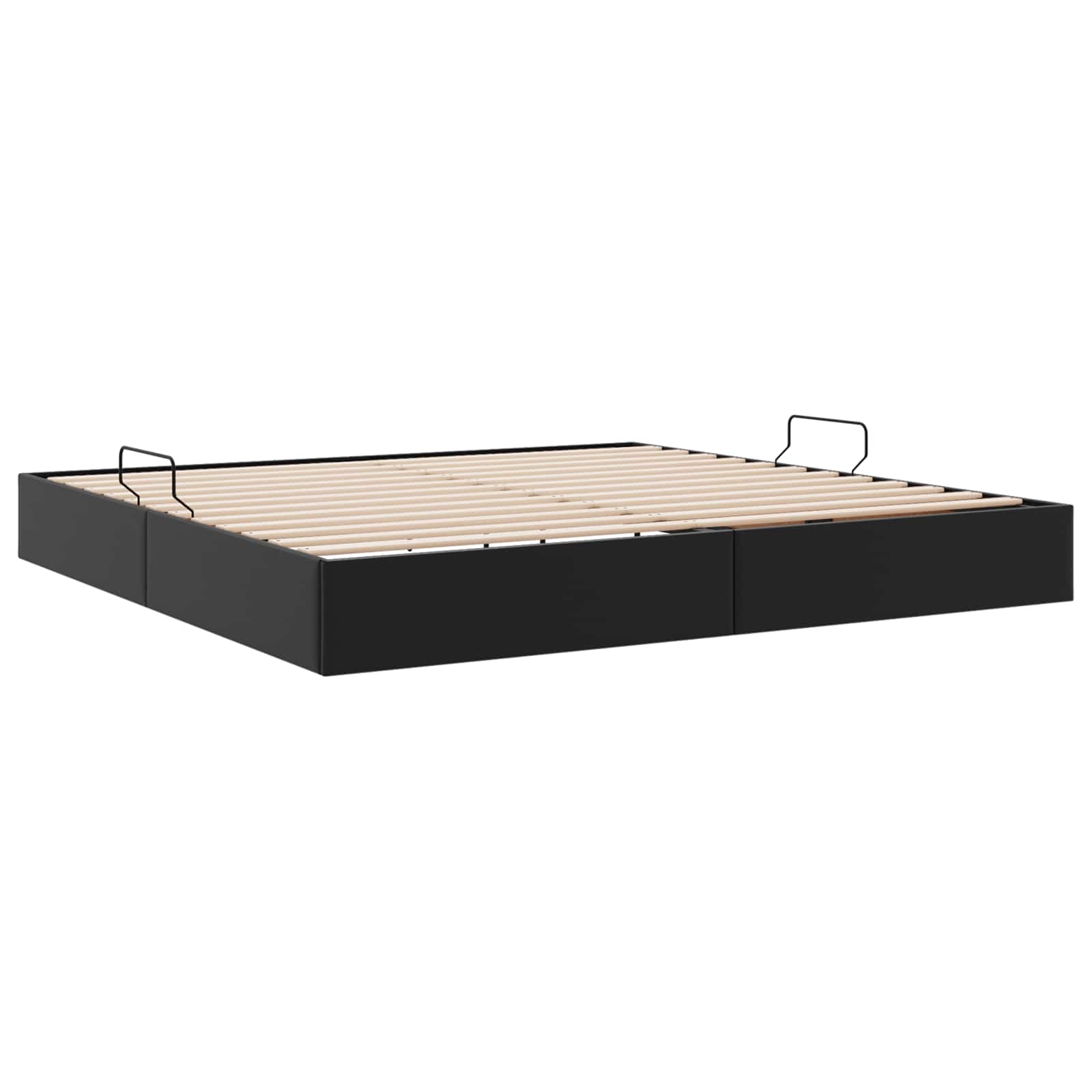 Cadre de lit ottoman Noir 200 x 200 cm Simili cuir