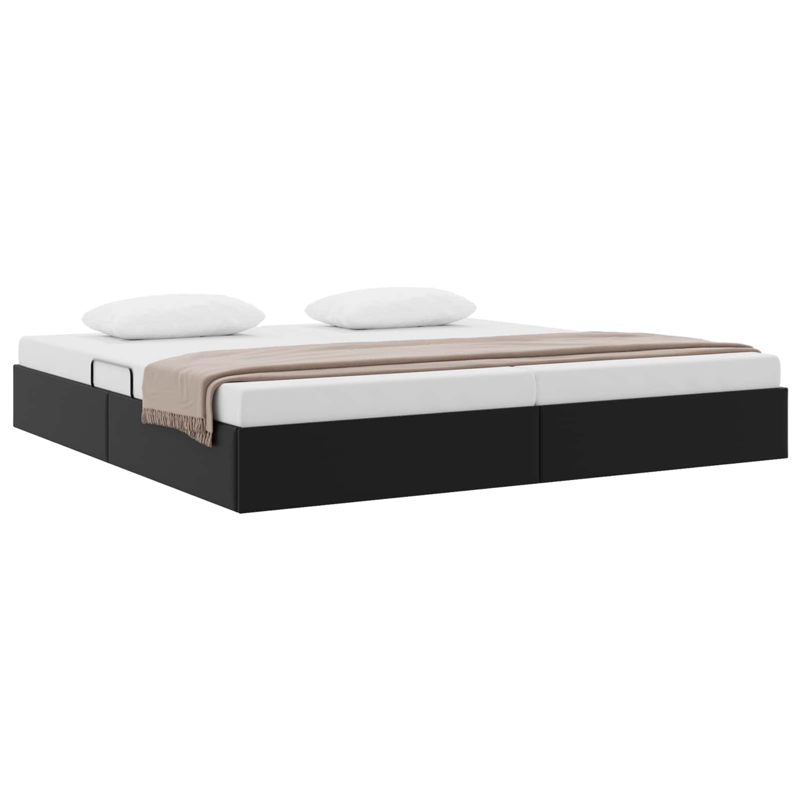 Cadre de lit ottoman Noir 200 x 200 cm Simili cuir