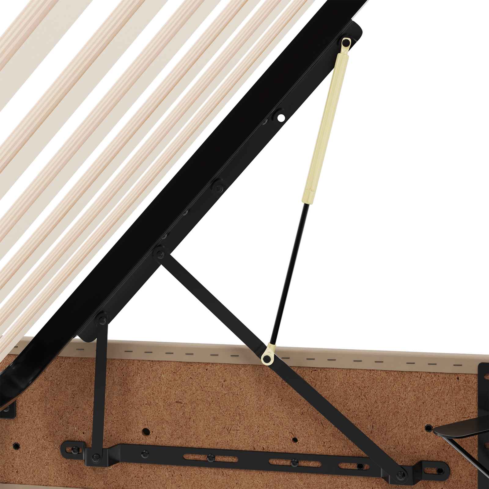 Cadre de lit ottoman Cappuccino 200 x 200 cm Simili cuir